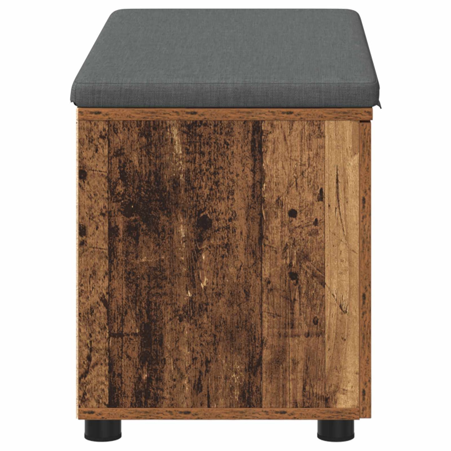 Hall Bench Old Wood 80 x 38 x 46 cm Engineered Wood and Fabric