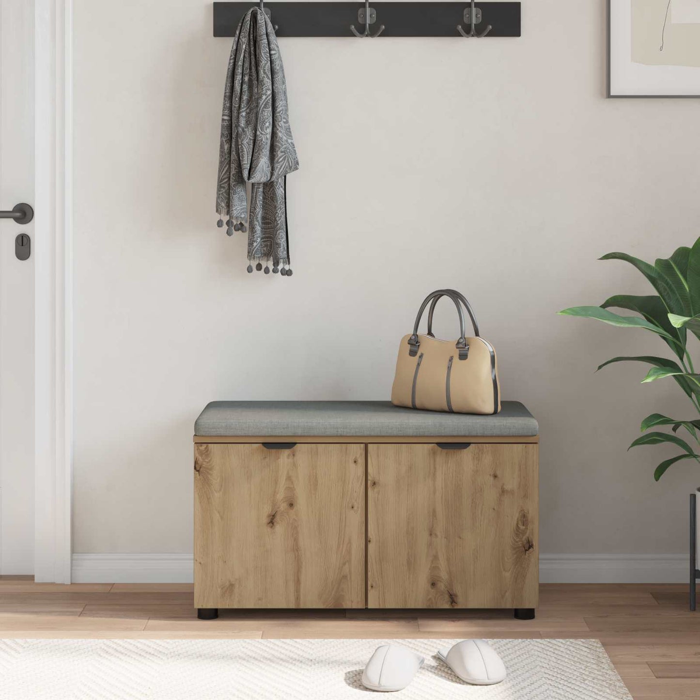 Hall Bench Artisan Oak 80 x 38 x 46 cm