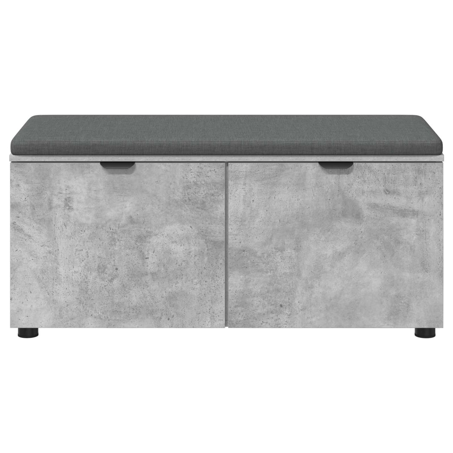 Hall Bench with Cushion Concrete Grey 100 x 38 x 46 cm