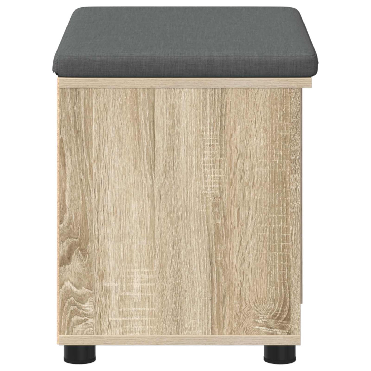 Hall Bench with Cushion with Shelf Sonoma Oak 60 x 38 x 46 cm
