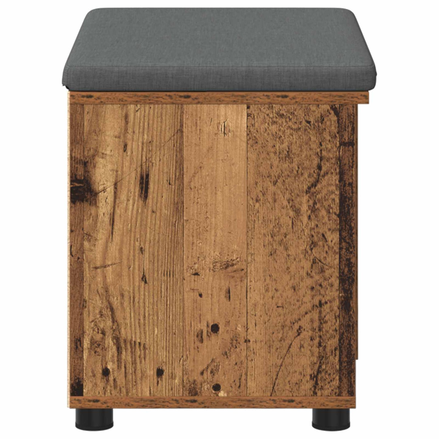 Hall Bench Old Wood 60 x 38 x 46 cm Engineered Wood and Fabric