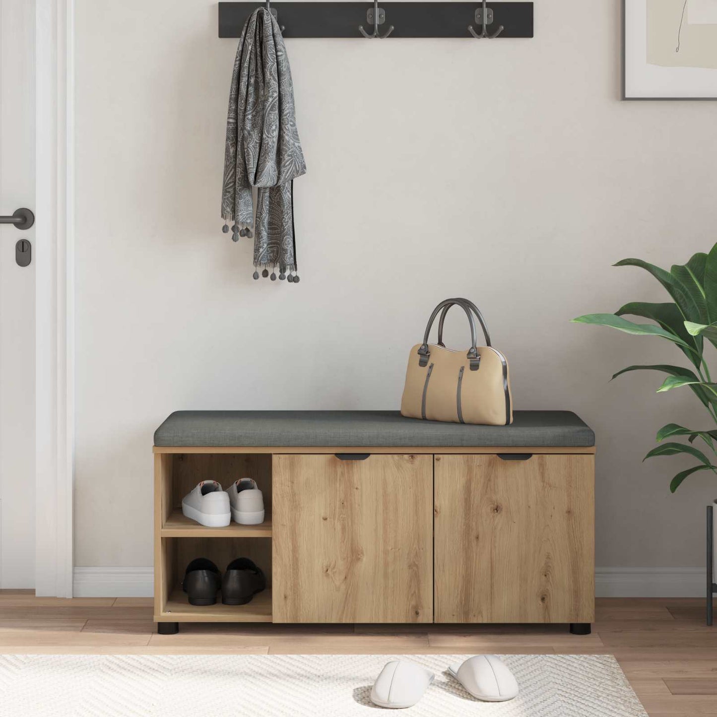 Hall Bench Artisan Oak 100 x 38 x 46 cm