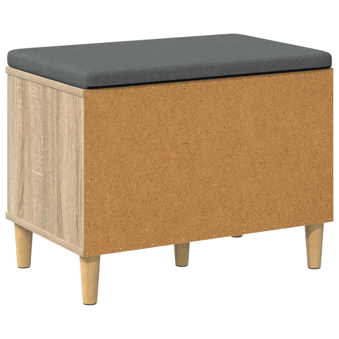 Hall Bench with Cushion with Storage Sonoma Oak 60 x 38 x 46 cm