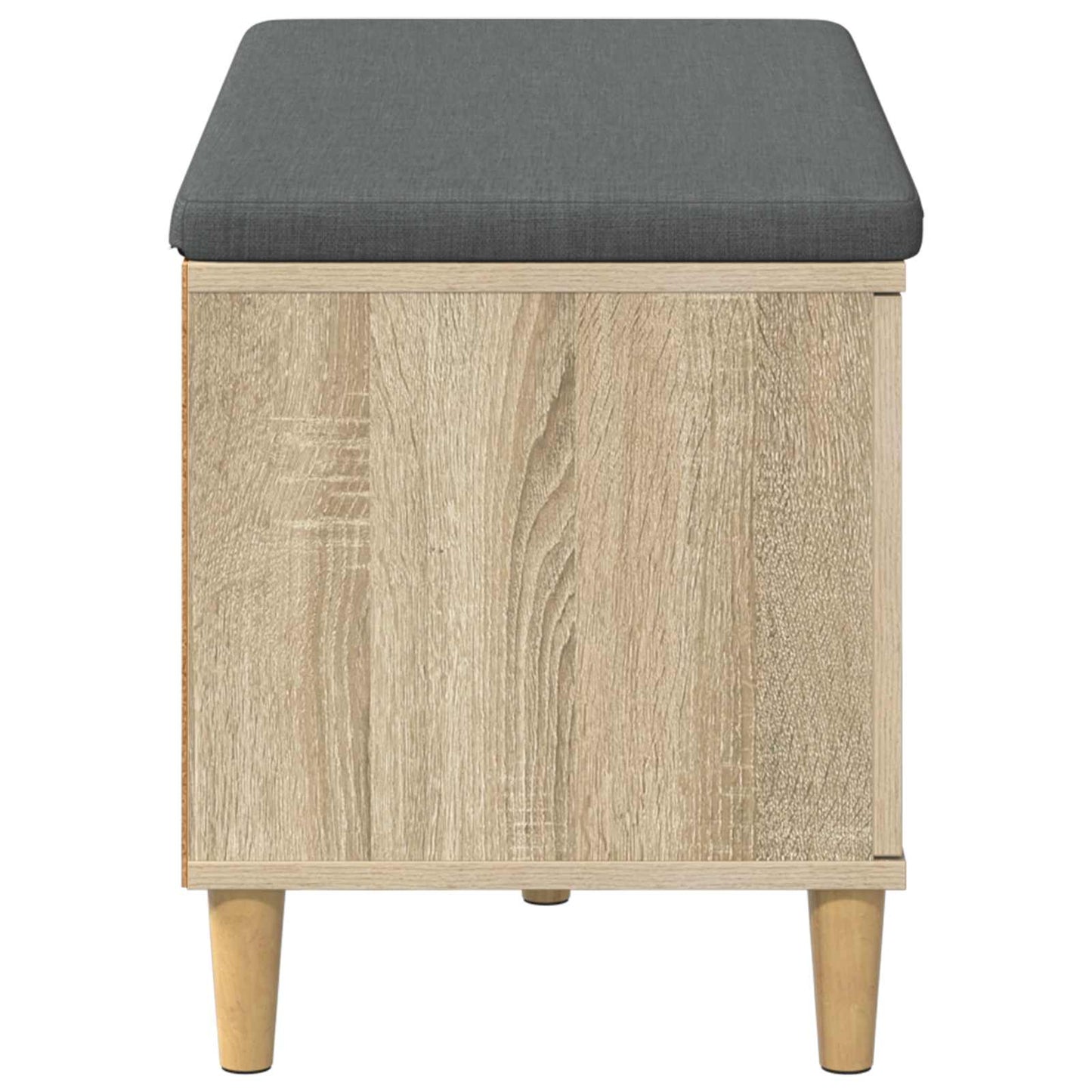 Hall Bench with Cushion with Storage Sonoma Oak 80 x 38 x 46 cm