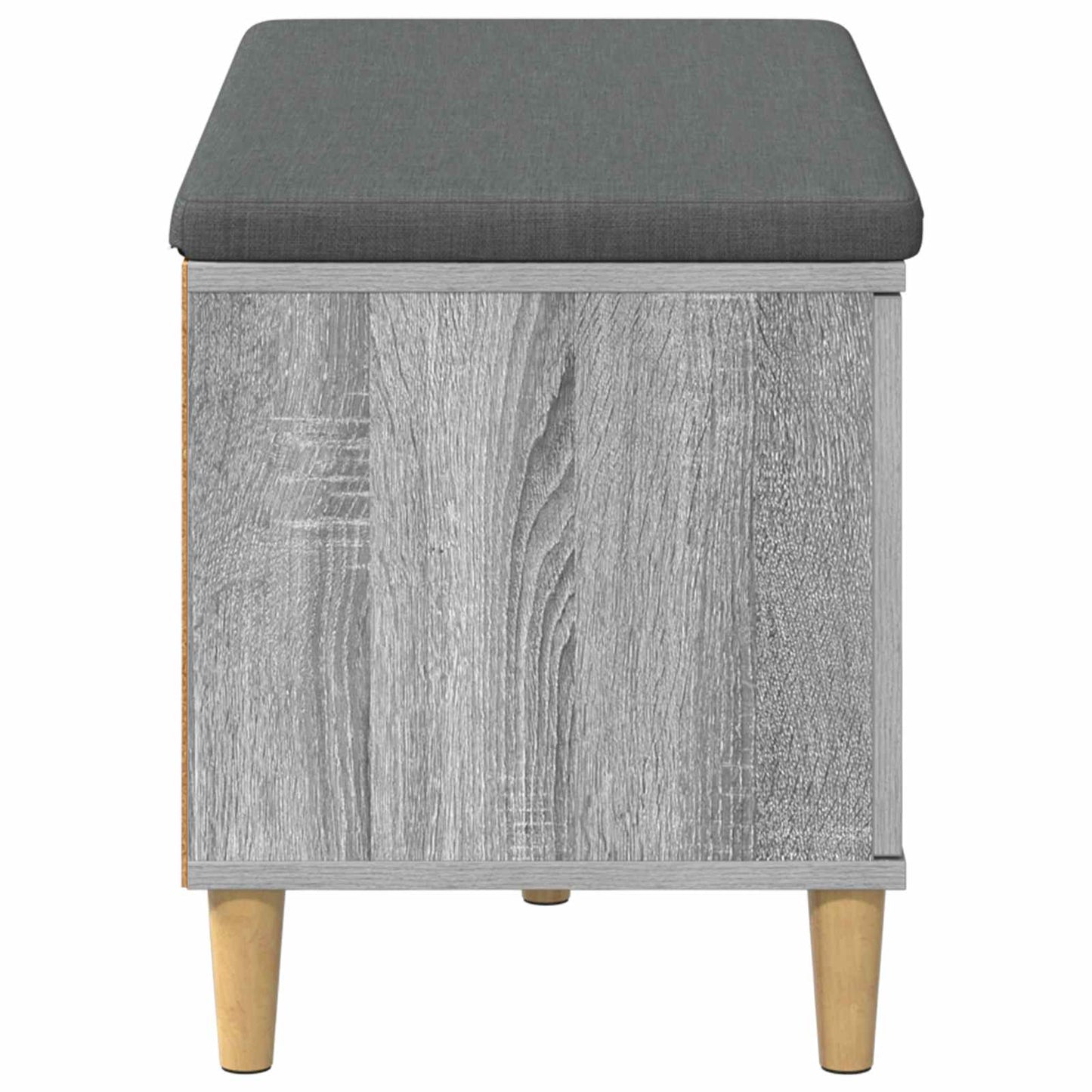Hall Bench with Cushion with Door Grey Sonoma 80 x 38 x 46 cm