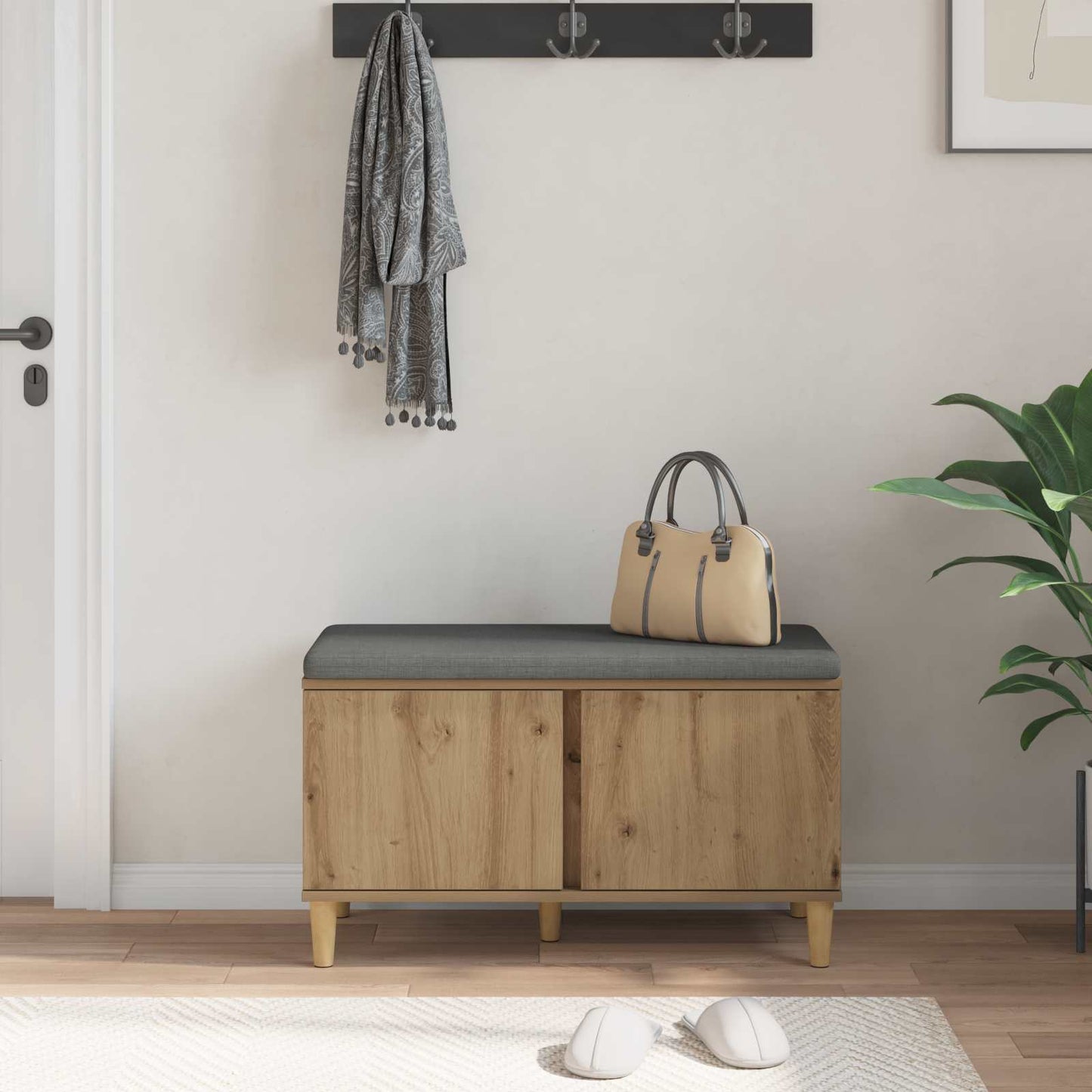 Hall Bench Artisan Oak 80 x 38 x 46 cm