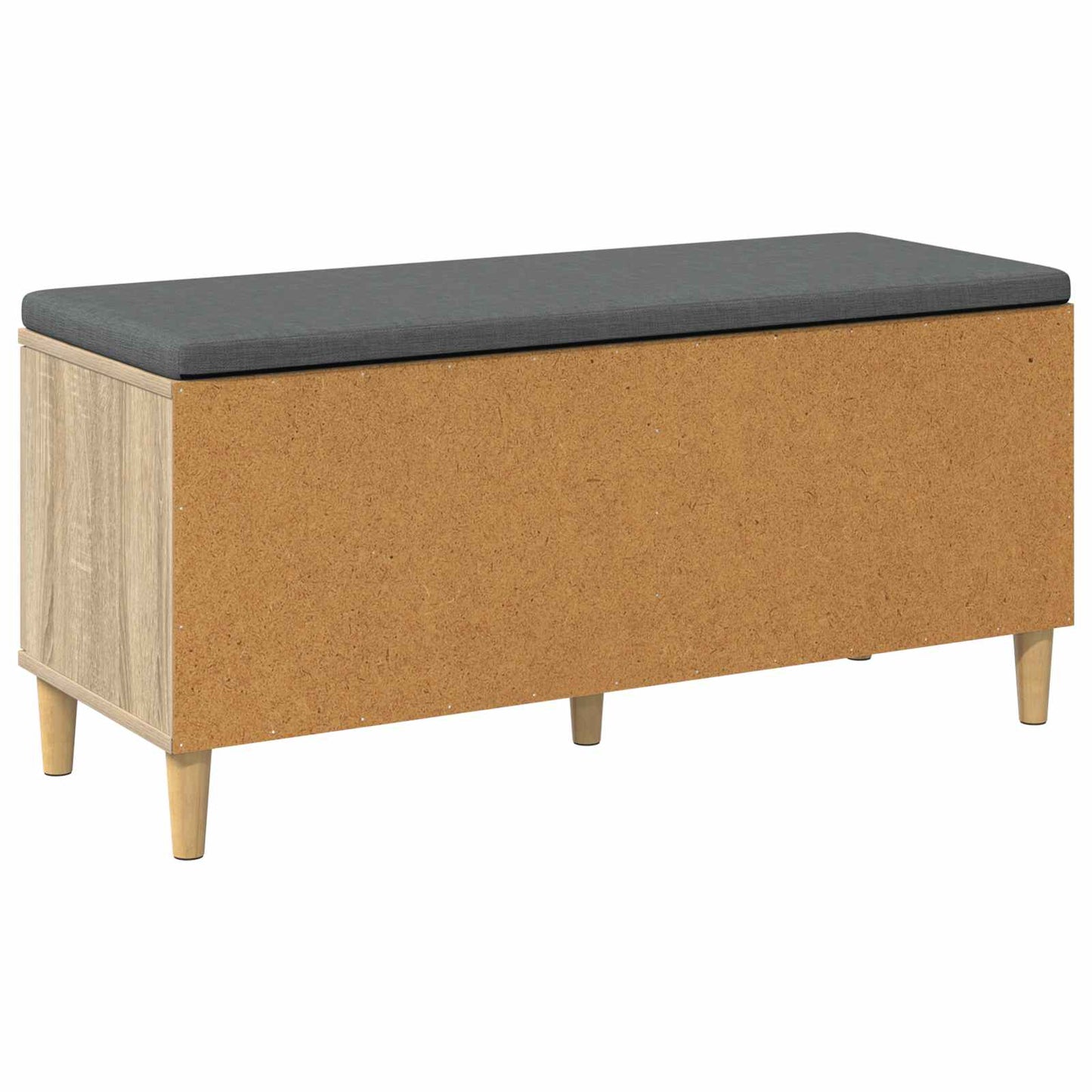 Hall Bench with Cushion with Door Sonoma Oak 100 x 38 x 46 cm