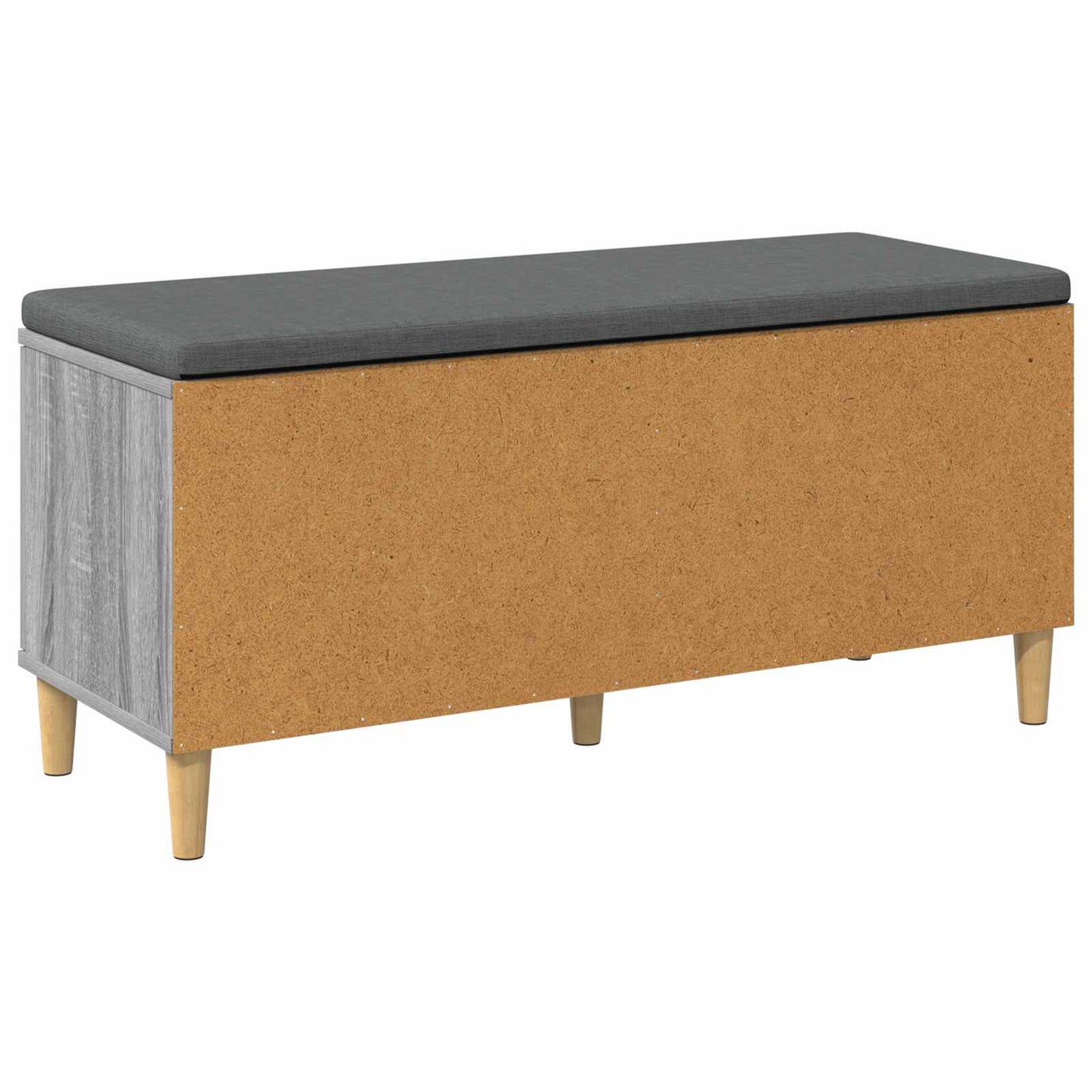 Hall Bench with Cushion with Door Grey Sonoma 100 x 38 x 46 cm
