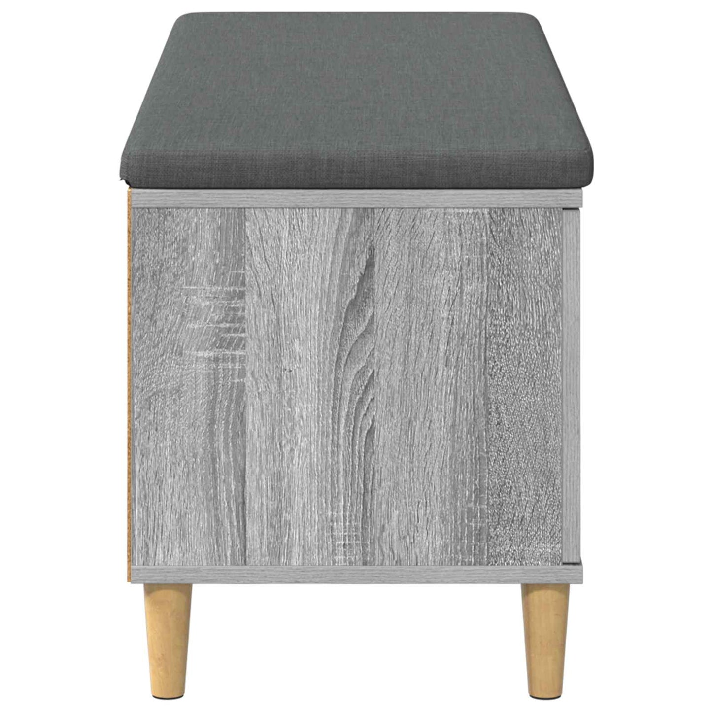 Hall Bench with Cushion with Door Grey Sonoma 100 x 38 x 46 cm