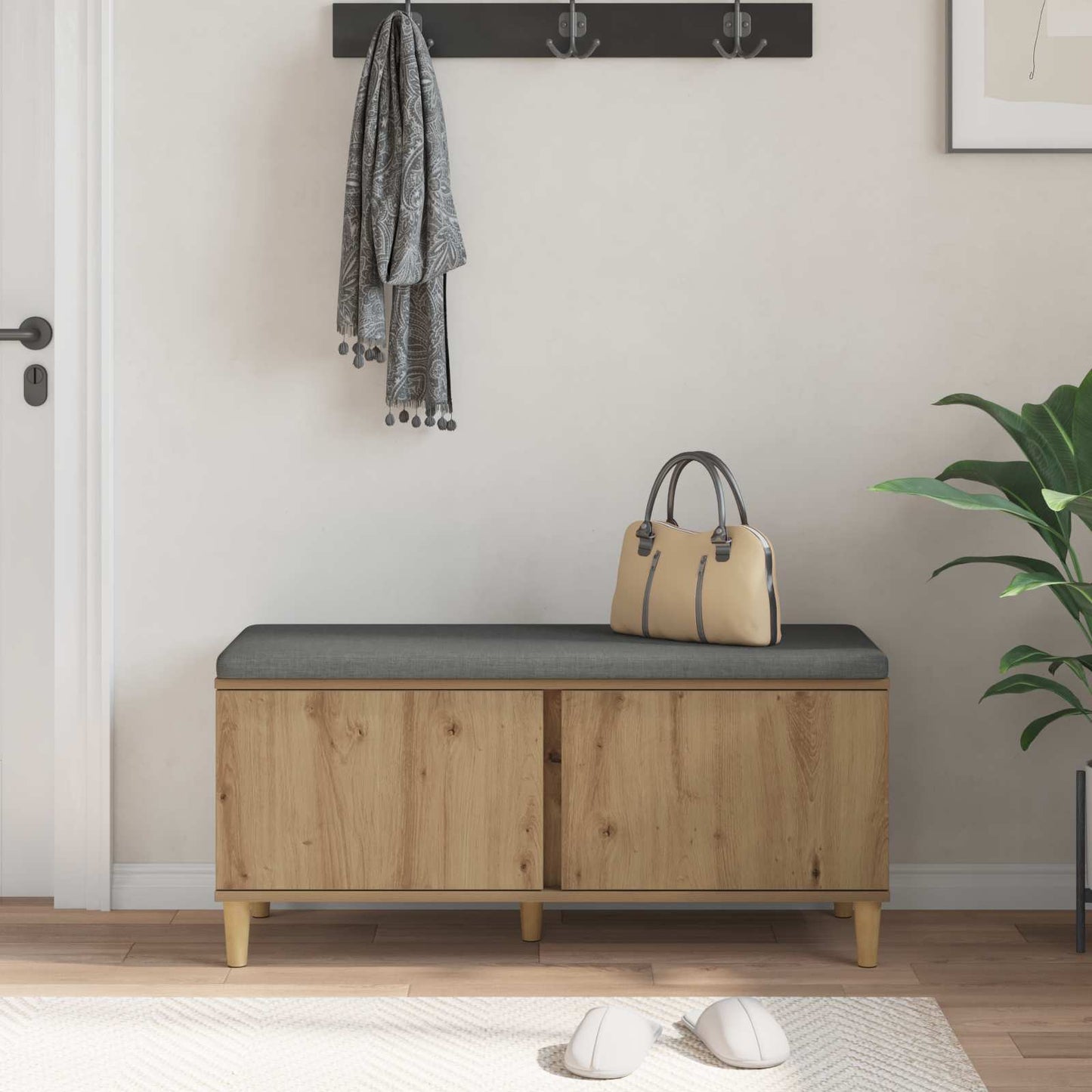 Hall Bench Artisan Oak 100 x 38 x 46 cm