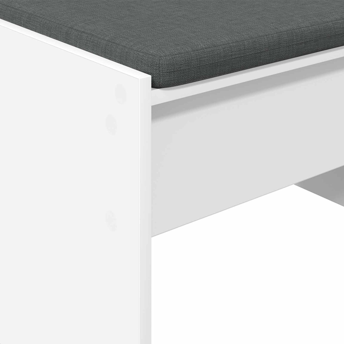 Hall Bench with Cushion White 63 x 38 x 40 cm