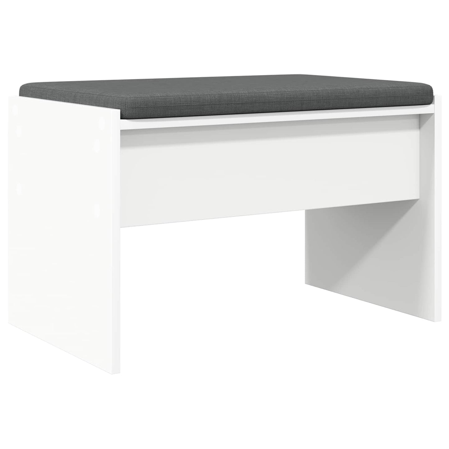 Hall Bench with Cushion White 63 x 38 x 40 cm