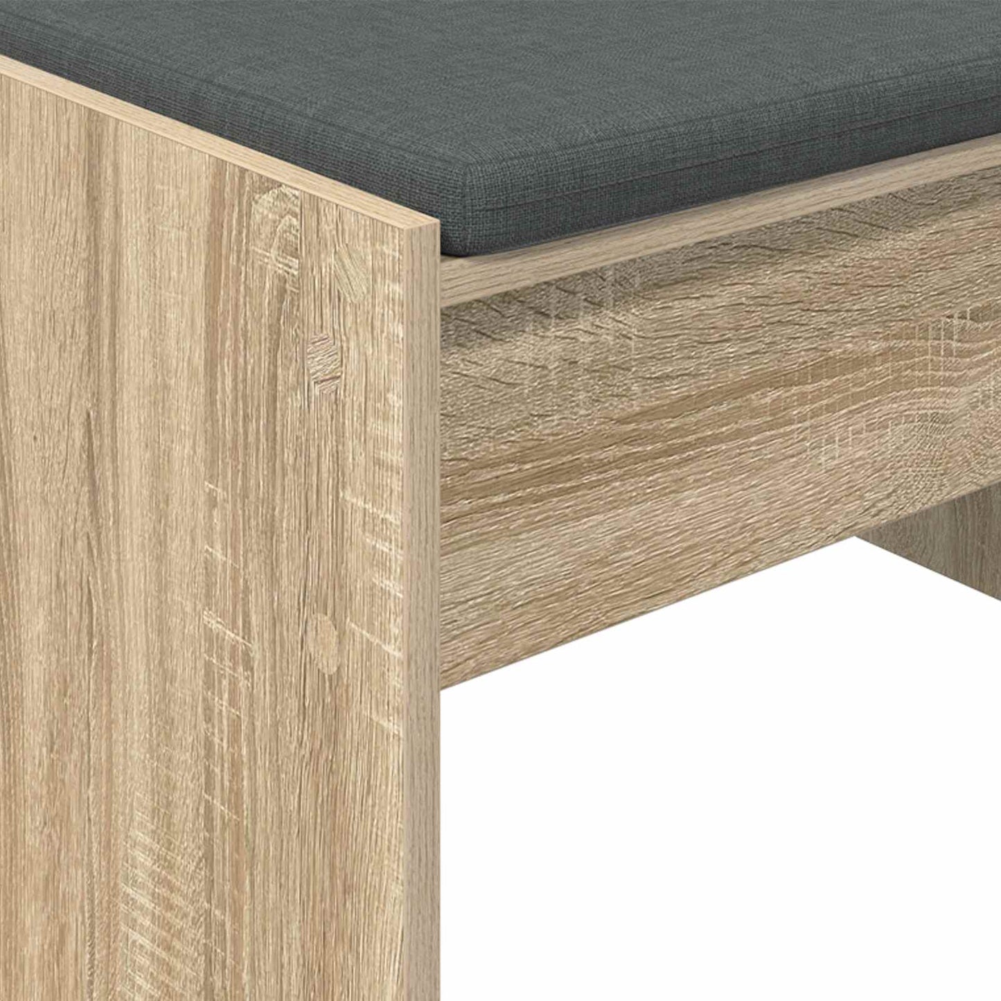Hall Bench with Cushion Sonoma Oak 63 x 38 x 40 cm