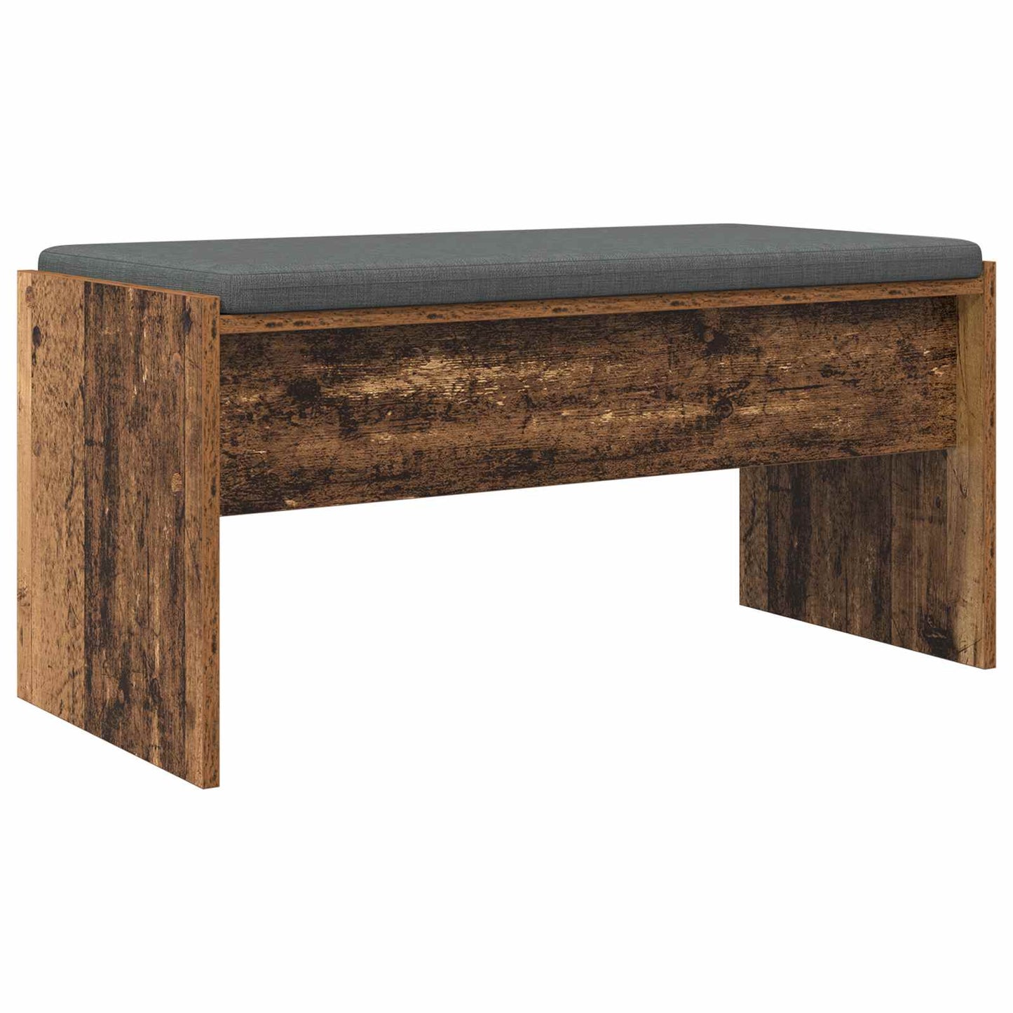 Hall Bench with Cushion Old Wood 83 x 38 x 40 cm