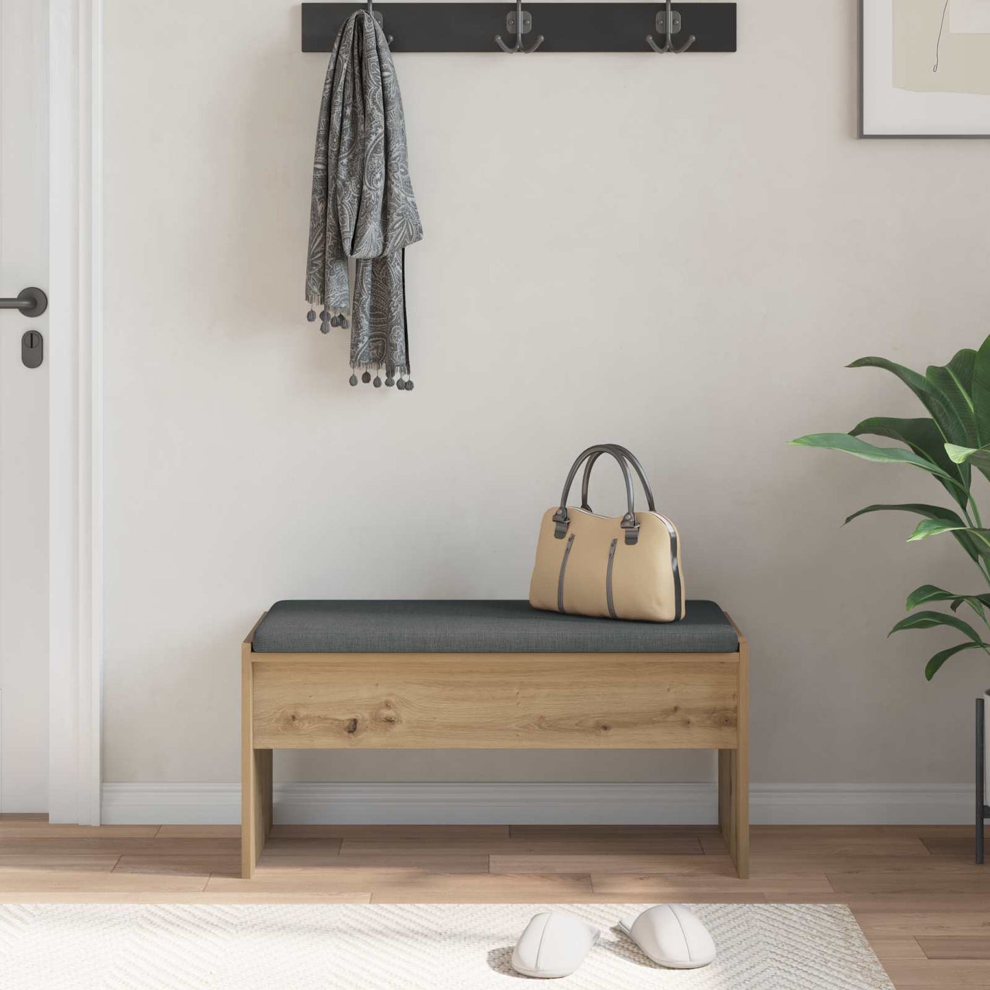 Hall Bench Artisan Oak 83 x 38 x 40 cm