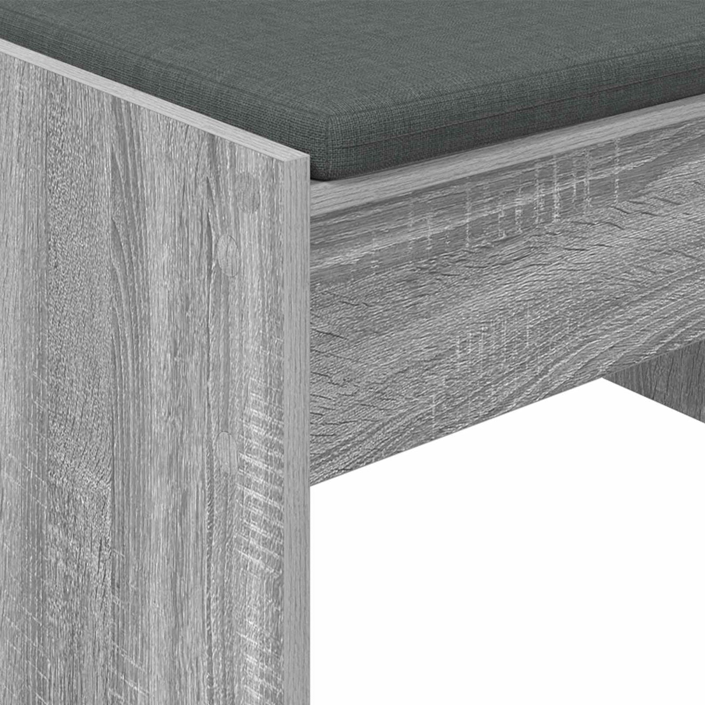 Hall Bench with Cushion Grey Sonoma 103 x 38 x 40 cm