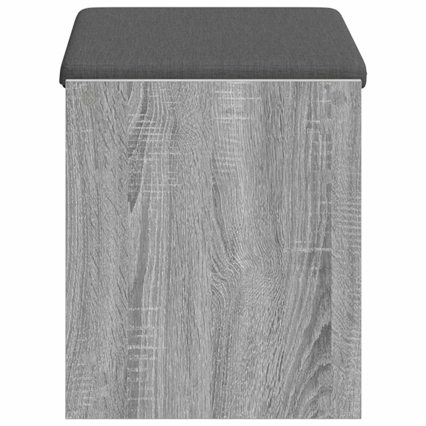 Hall Bench with Cushion with Shelf Grey Sonoma 63 x 38 x 45 cm