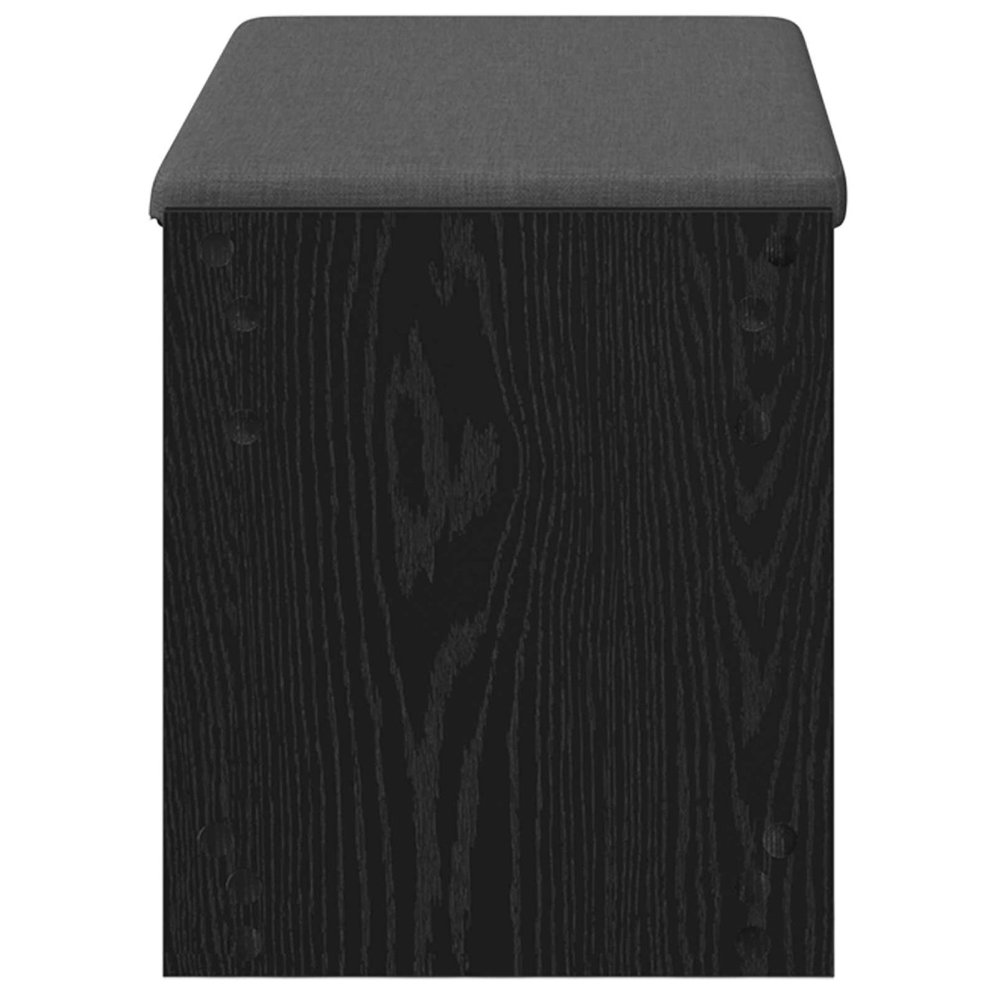 Hall Bench Black Oak 83 x 38 x 45 cm Engineered Wood and Fabric