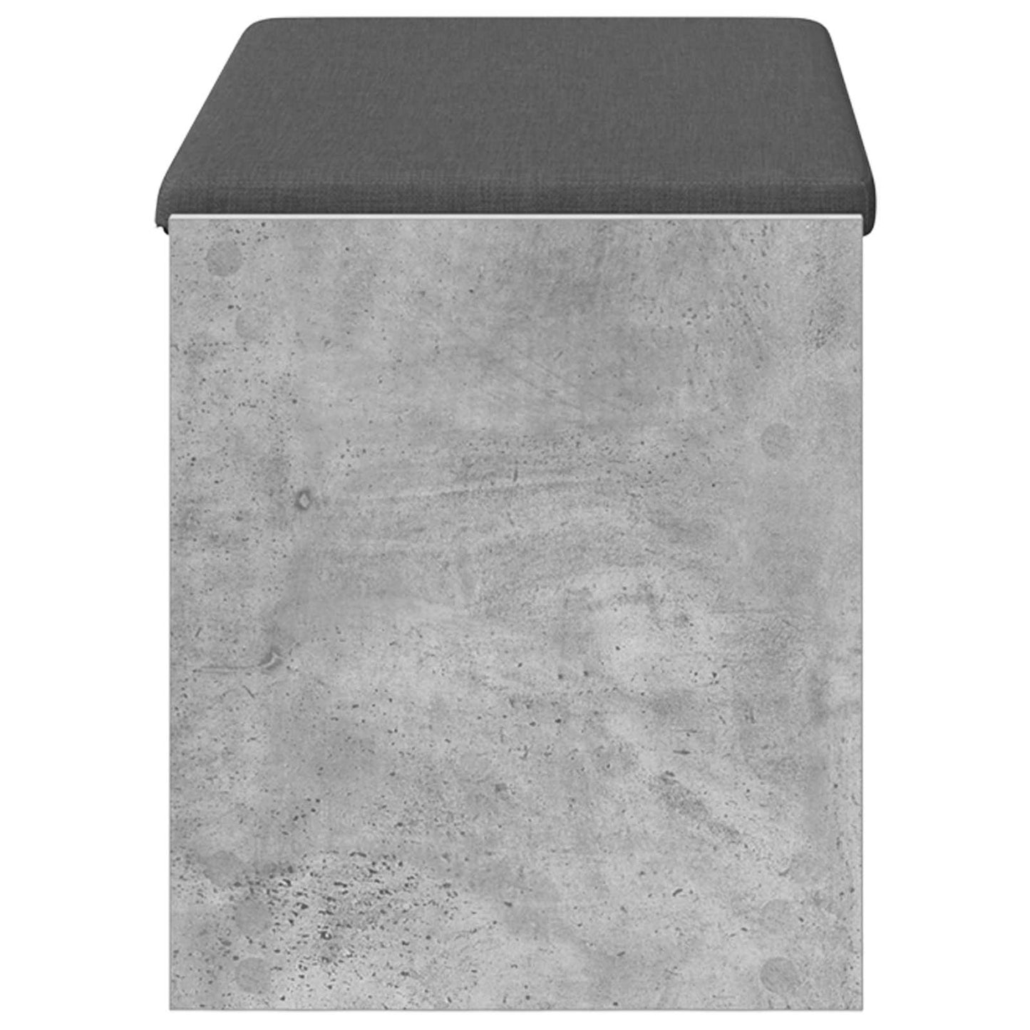 Hall Bench with Cushion Concrete Grey 83 x 38 x 45 cm