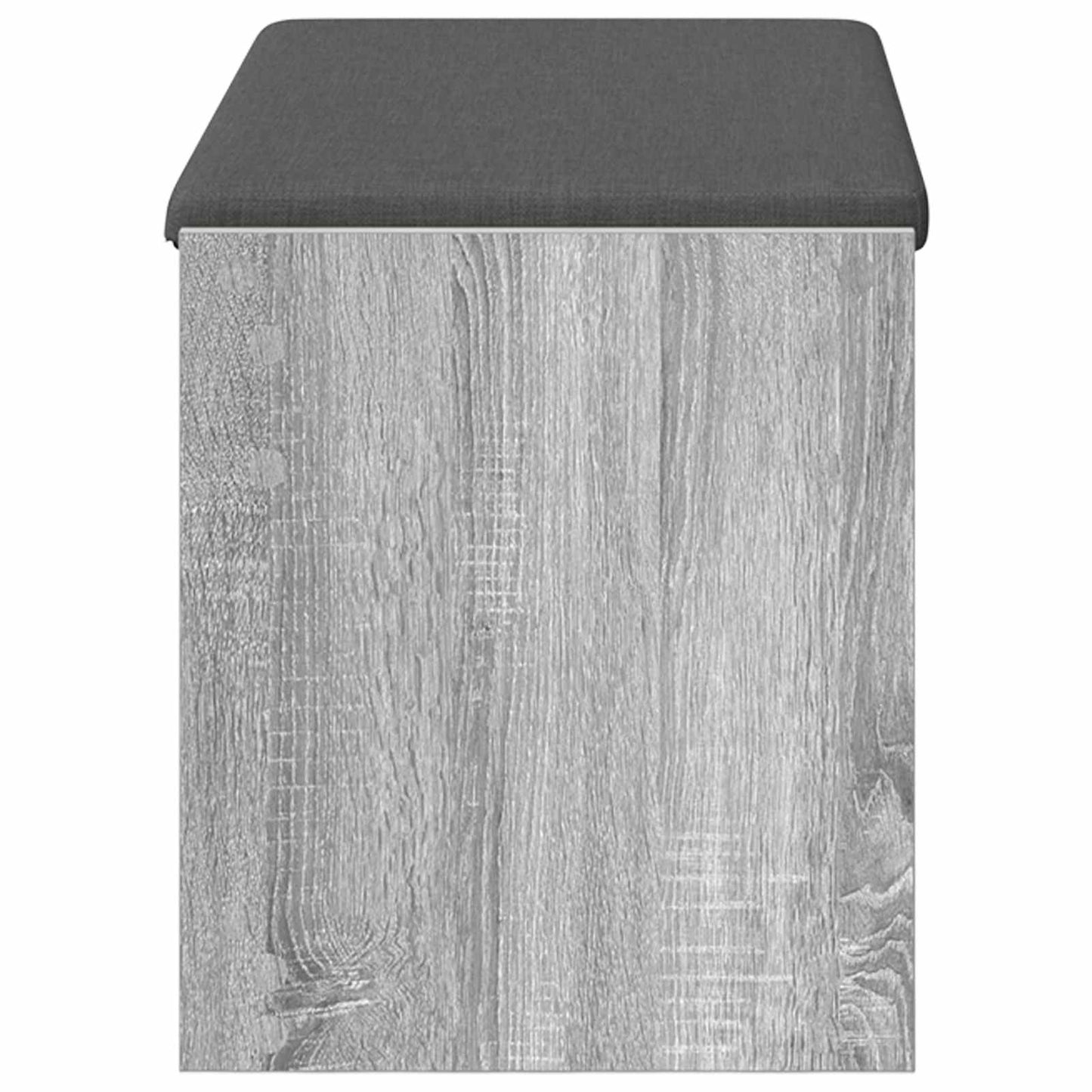 Hall Bench with Cushion with Shelf Grey Sonoma 83 x 38 x 45 cm