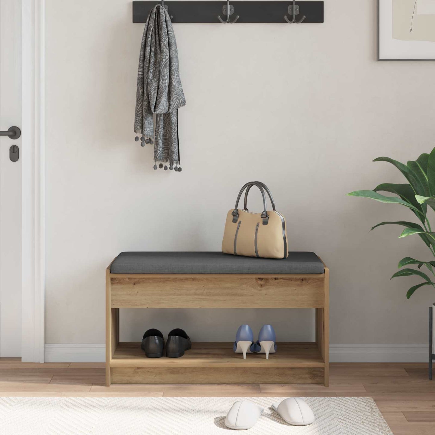 Hall Bench Artisan Oak 83 x 38 x 45 cm