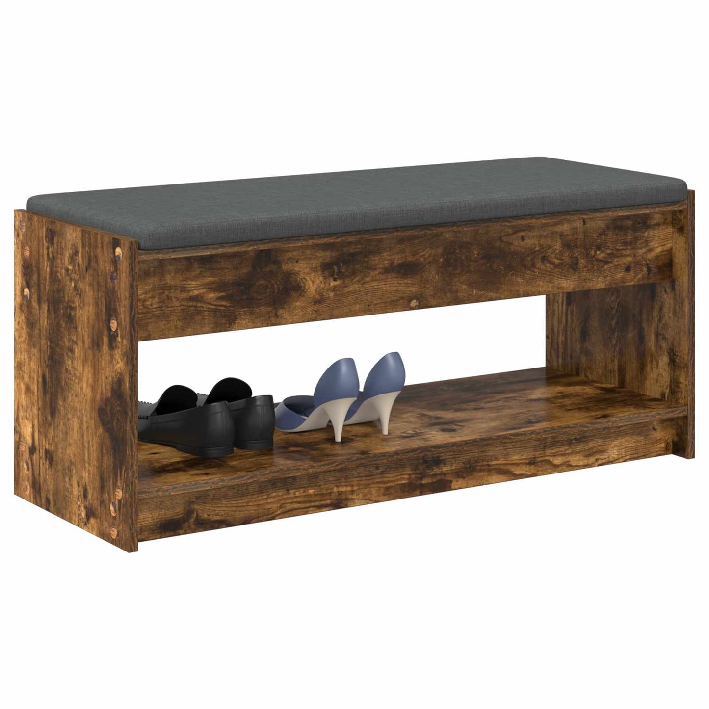 Hall Bench Smoked Oak 103 x 38 x 45 cm