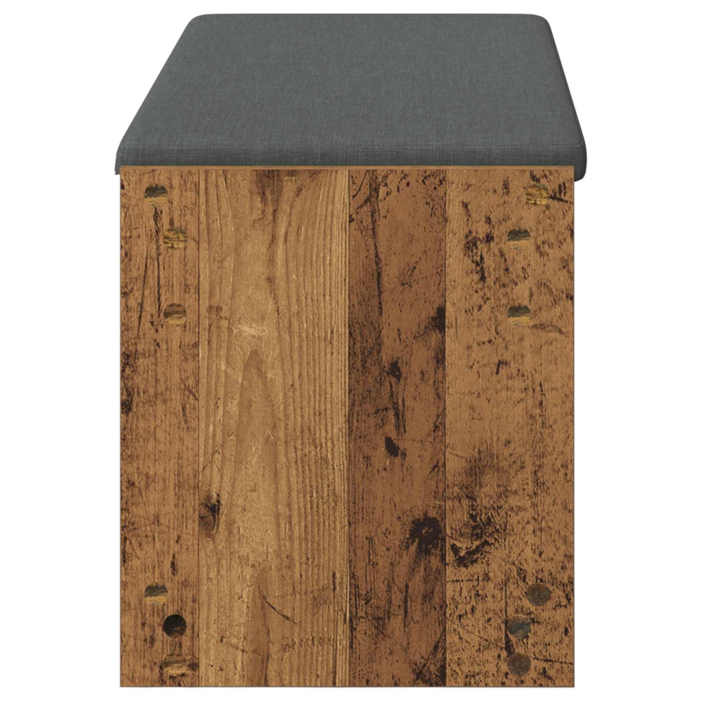 Hall Bench Old Wood 103 x 38 x 45 cm Engineered Wood and Fabric