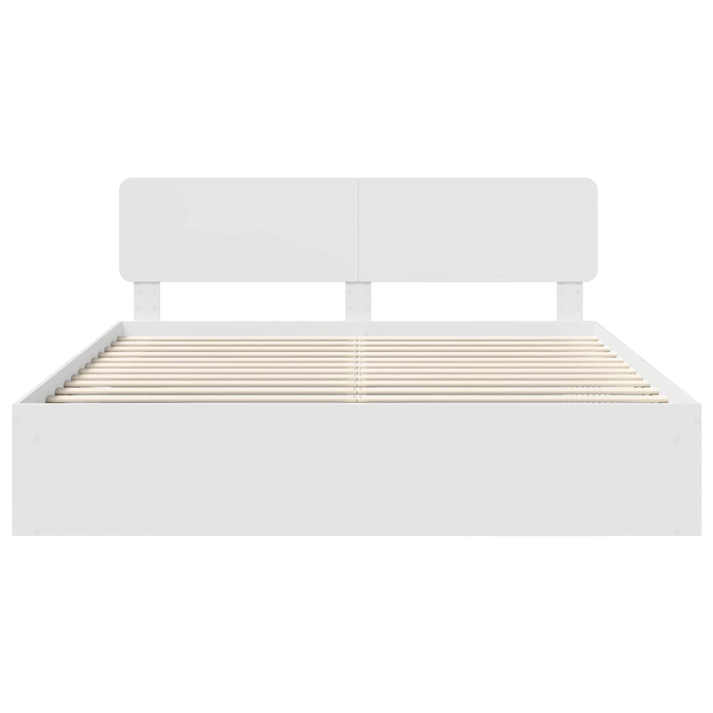 Bed Frame with Headboard White 180 x 200 cm Solid Pine Wood