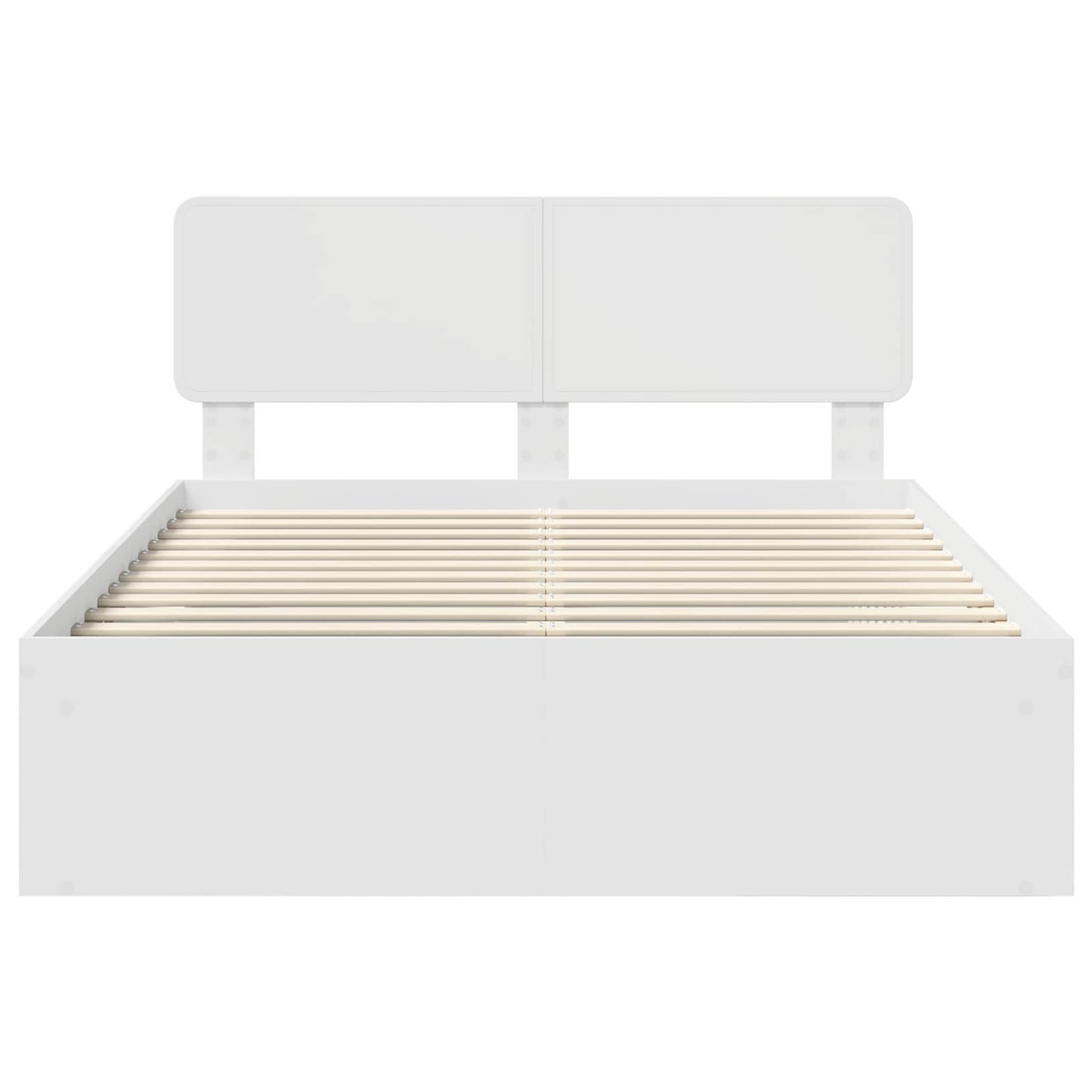 Bed Frame with Headboard White 160 x 200 cm Solid Pine Wood