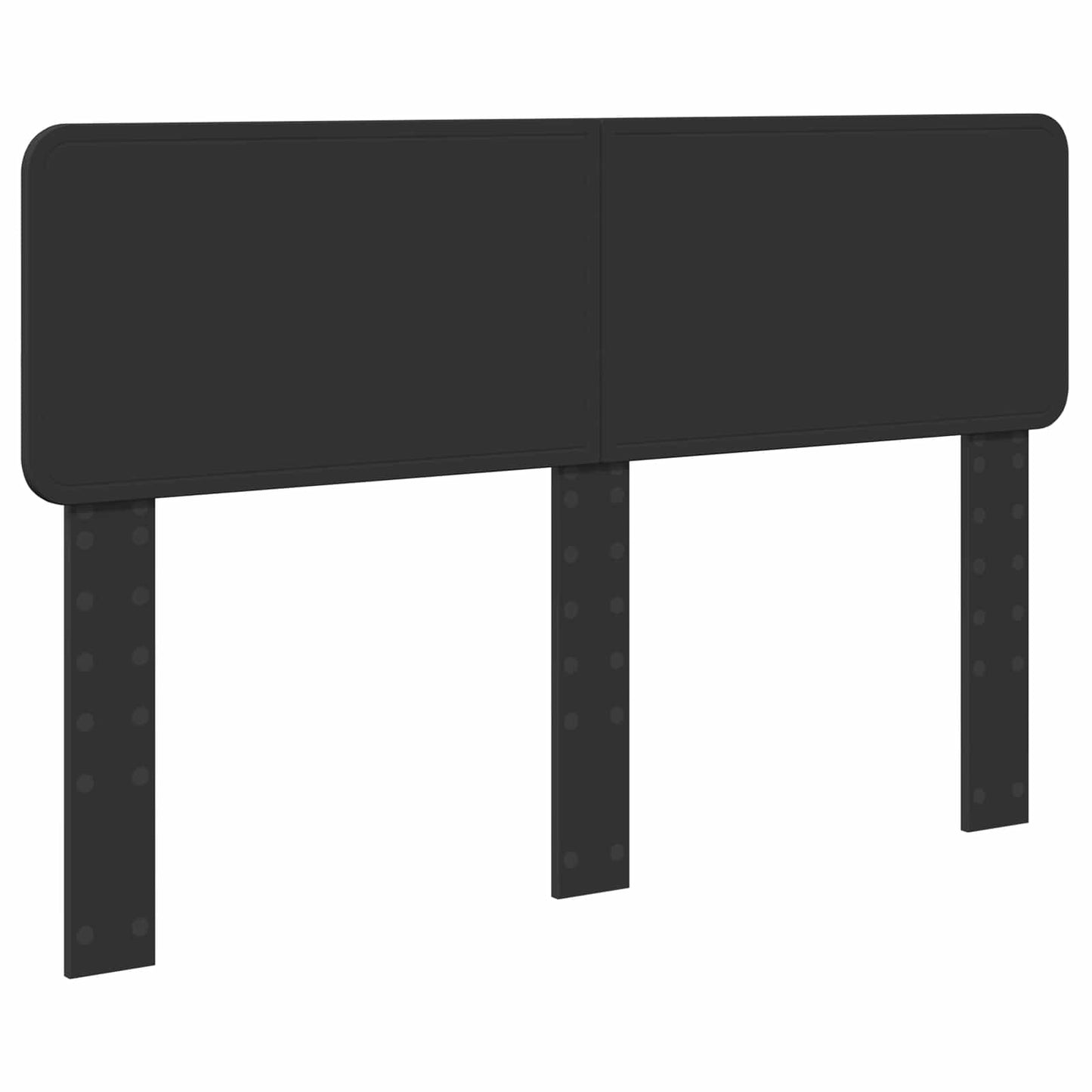 Bed Frame with Headboard Black 150 x 200 cm Solid Pine Wood
