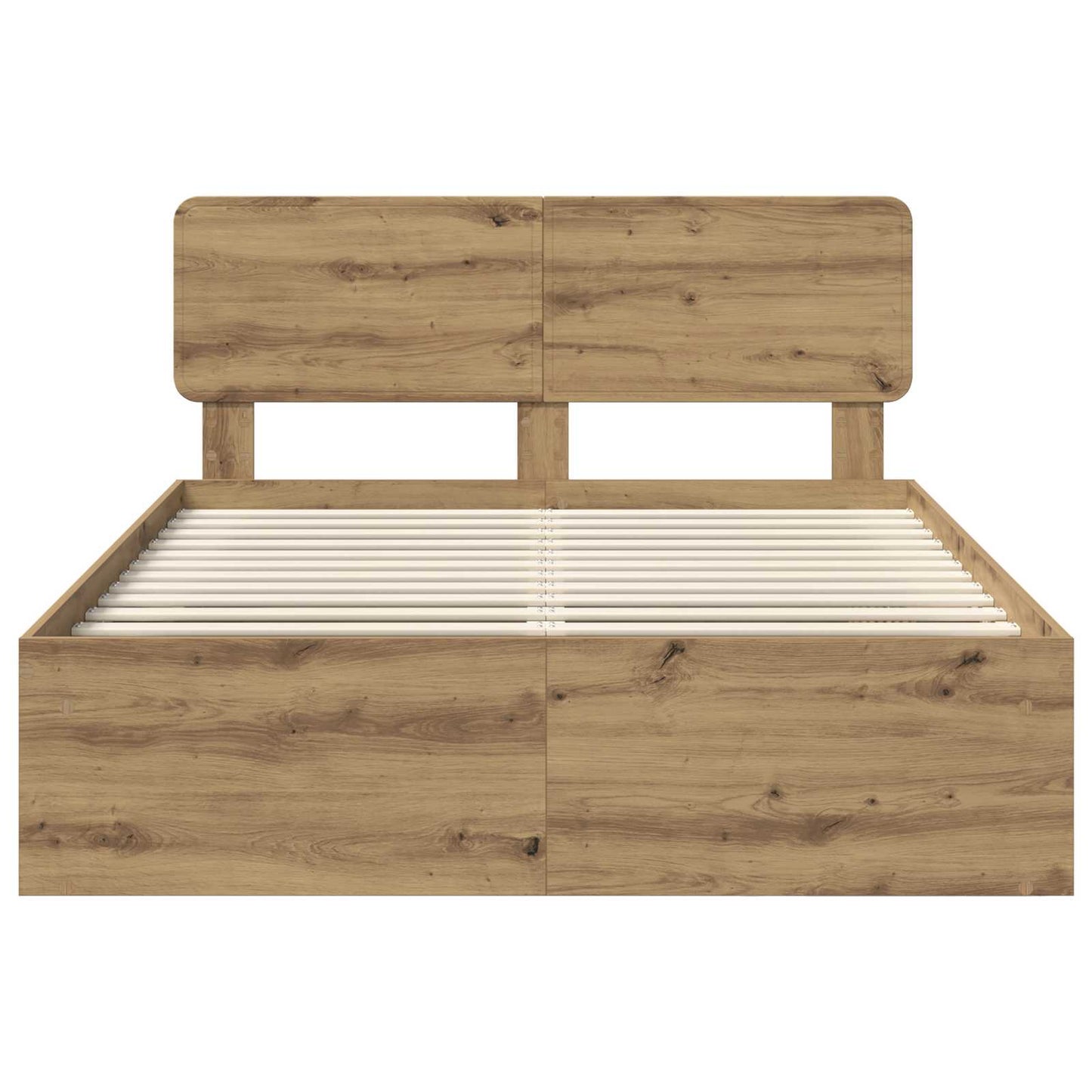 Bed Frame Artisian Oak 150 x 200 cm Solid Pine Wood