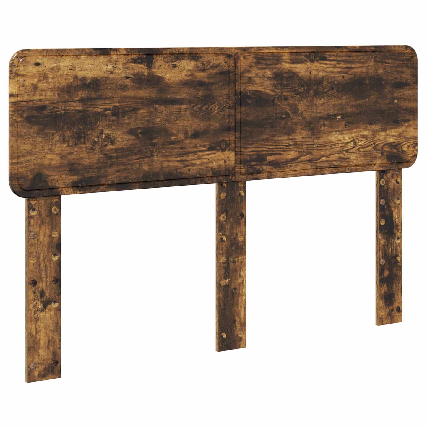 Bed Frame Smoked Oak 140 x 200 cm Solid Pine Wood