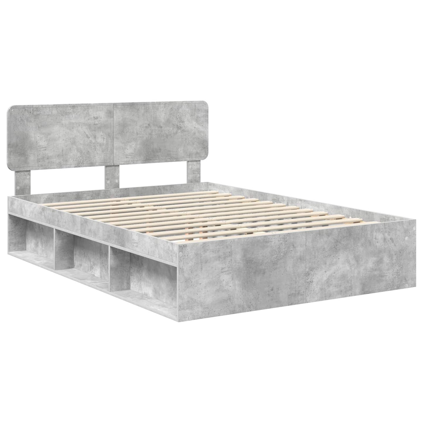 Bed Frame with Headboard Concerte 140 x 190 cm Solid Pine Wood