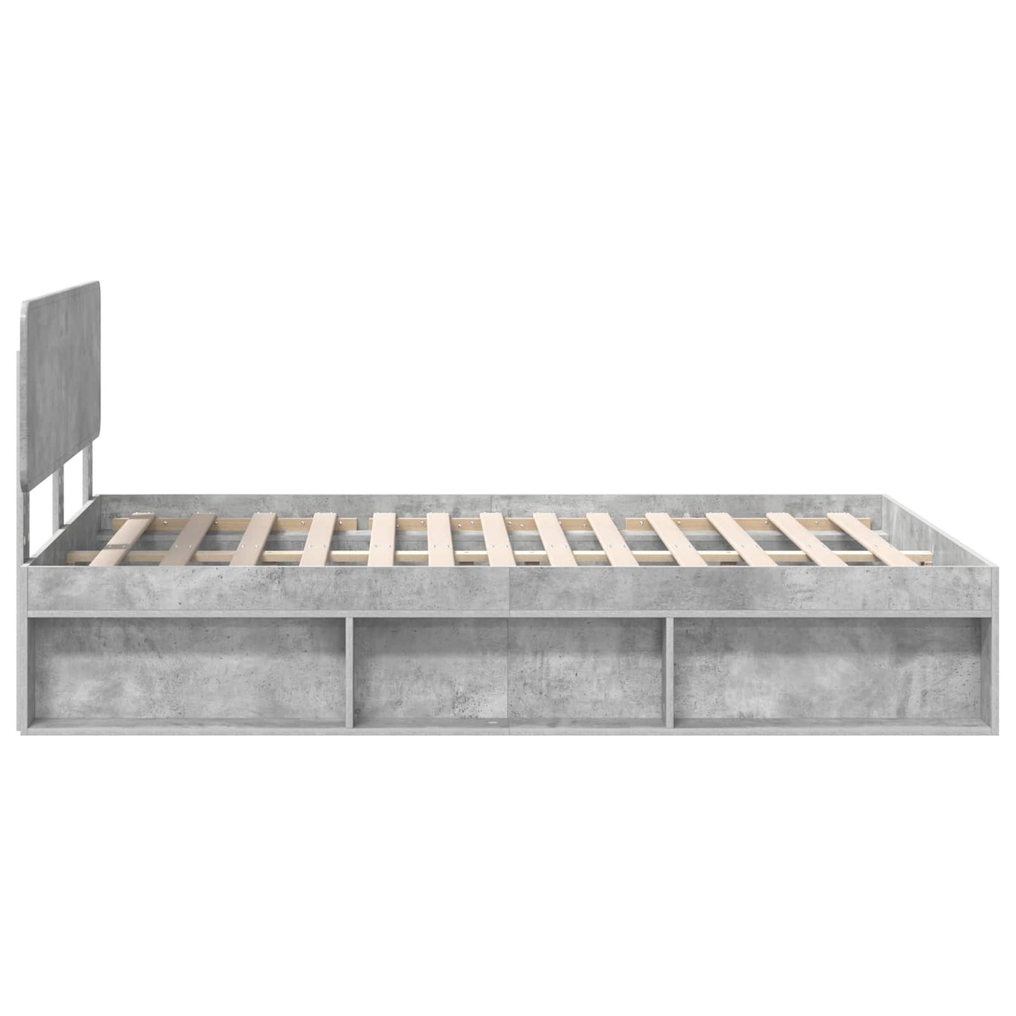 Bed Frame with Headboard Concerte 140 x 190 cm Solid Pine Wood