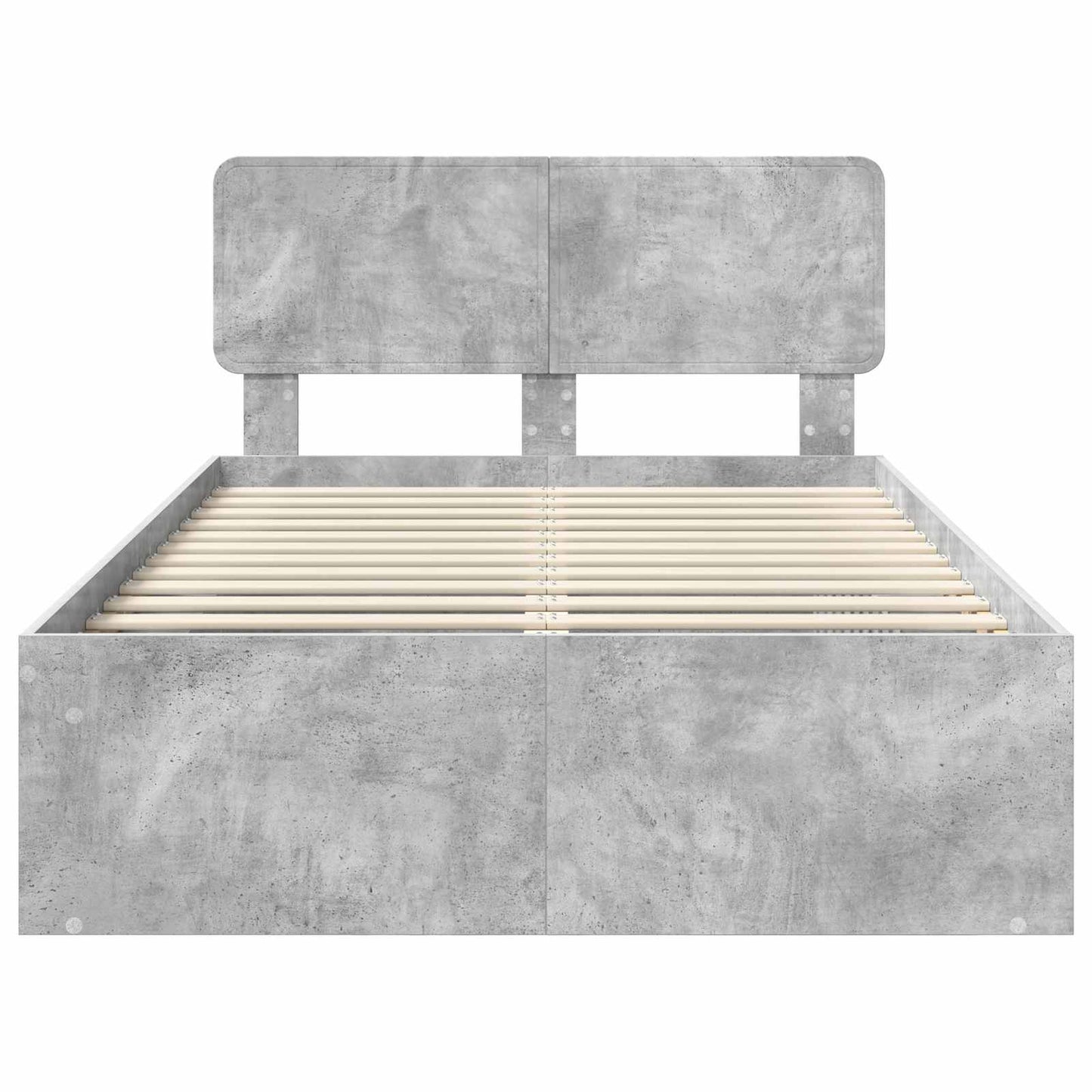 Bed Frame Concerte Grey 135 x 190 cm Solid Pine Wood