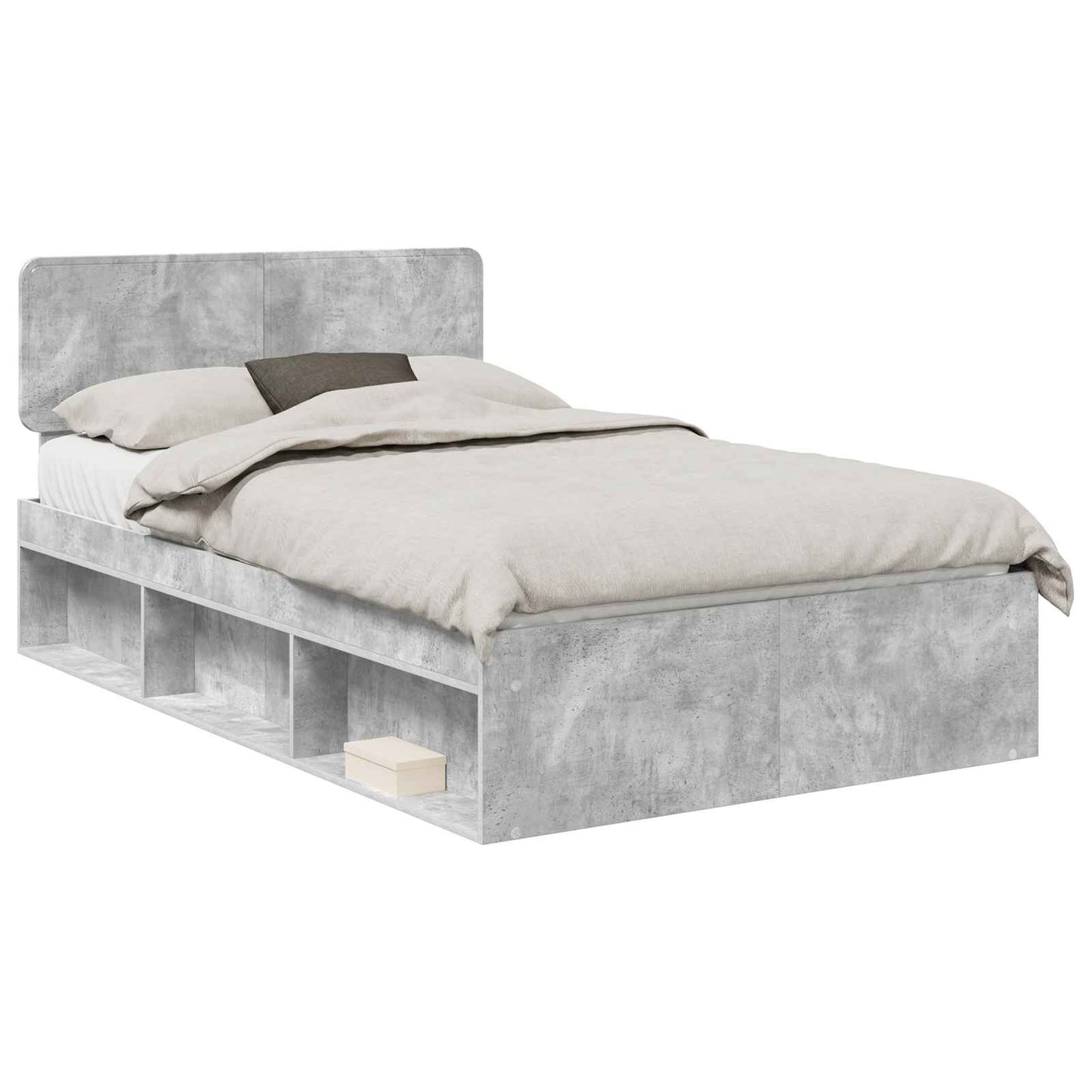 Bed Frame with Headboard Concerte 120 x 190 cm Solid Pine Wood