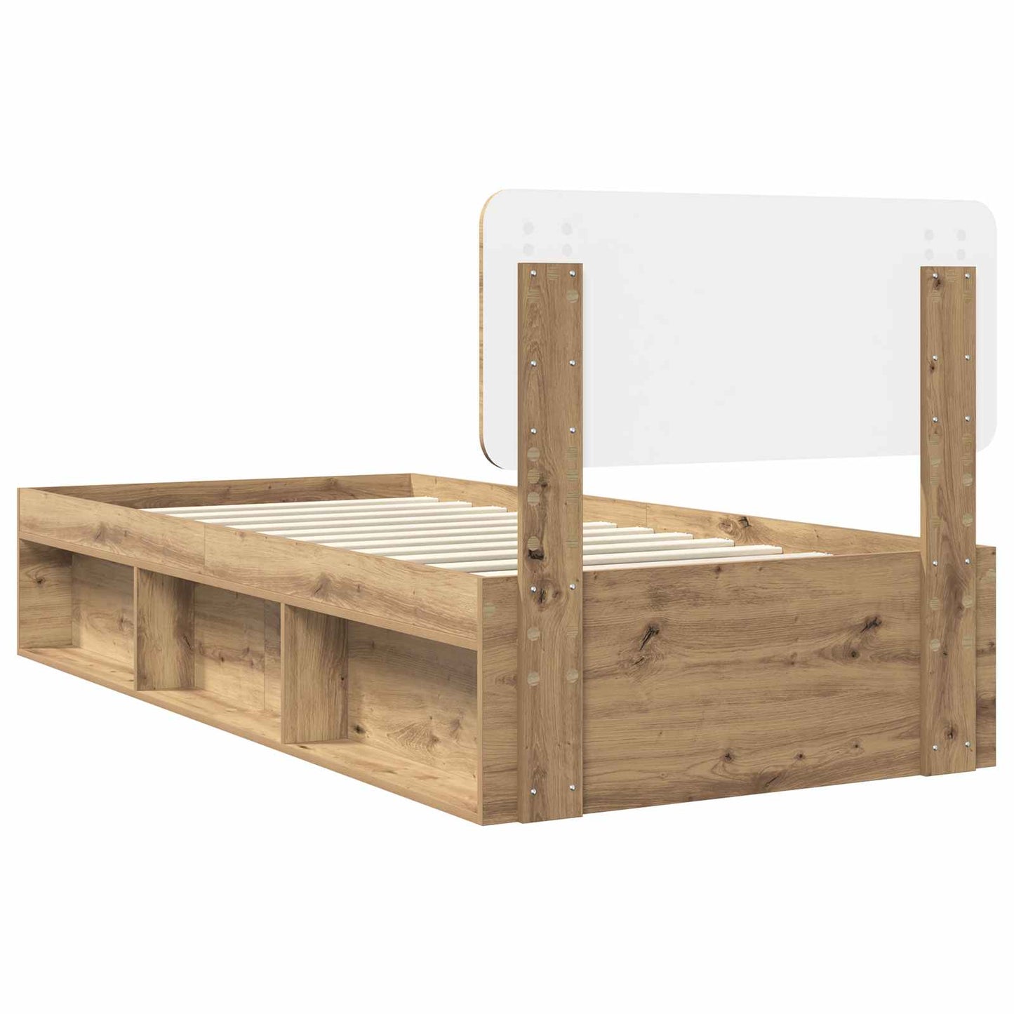Bed Frame Artisian Oak 75 x 190 cm Solid Pine Wood