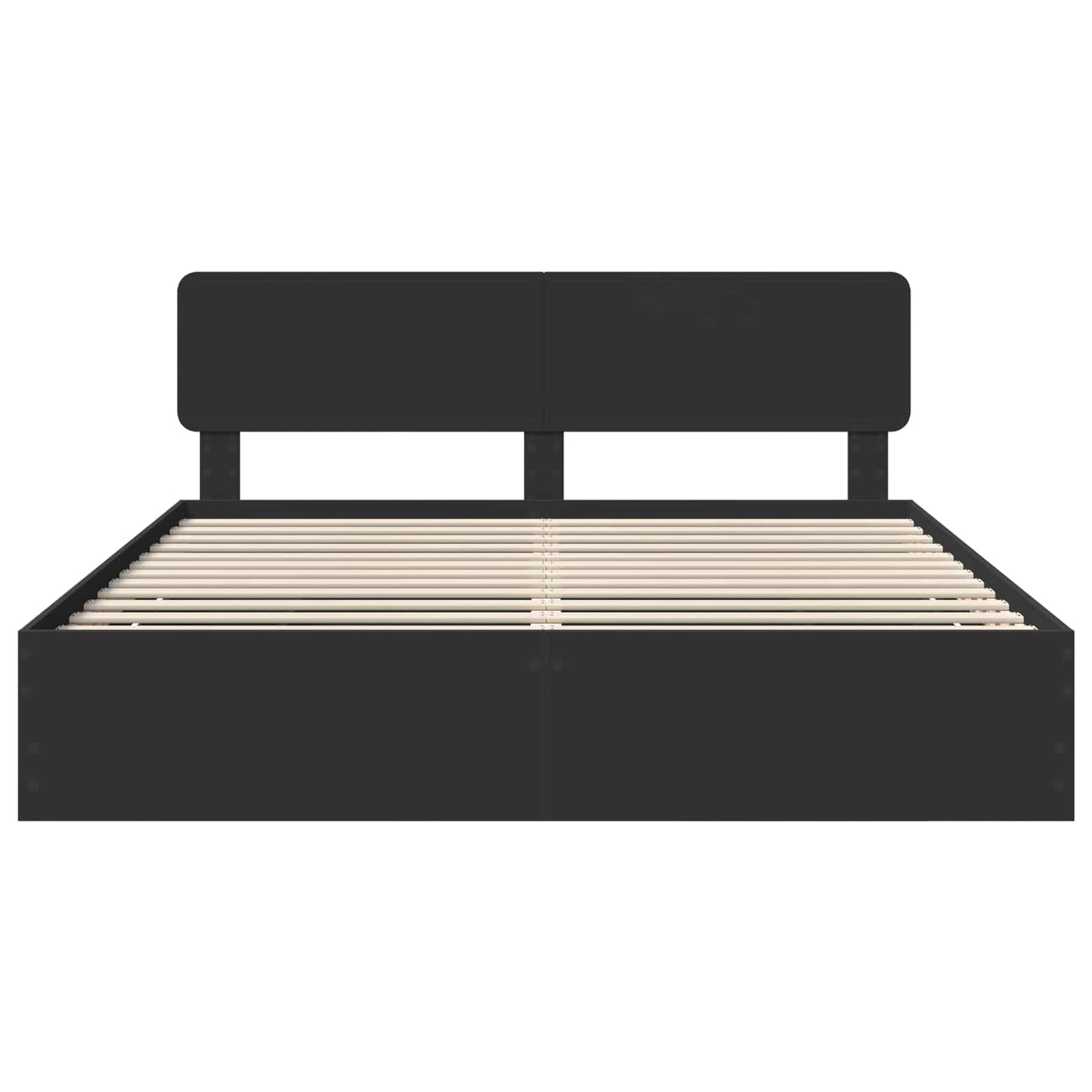 Bed Frame with Drawer Black 200 x 200 cm Engineered Wood
