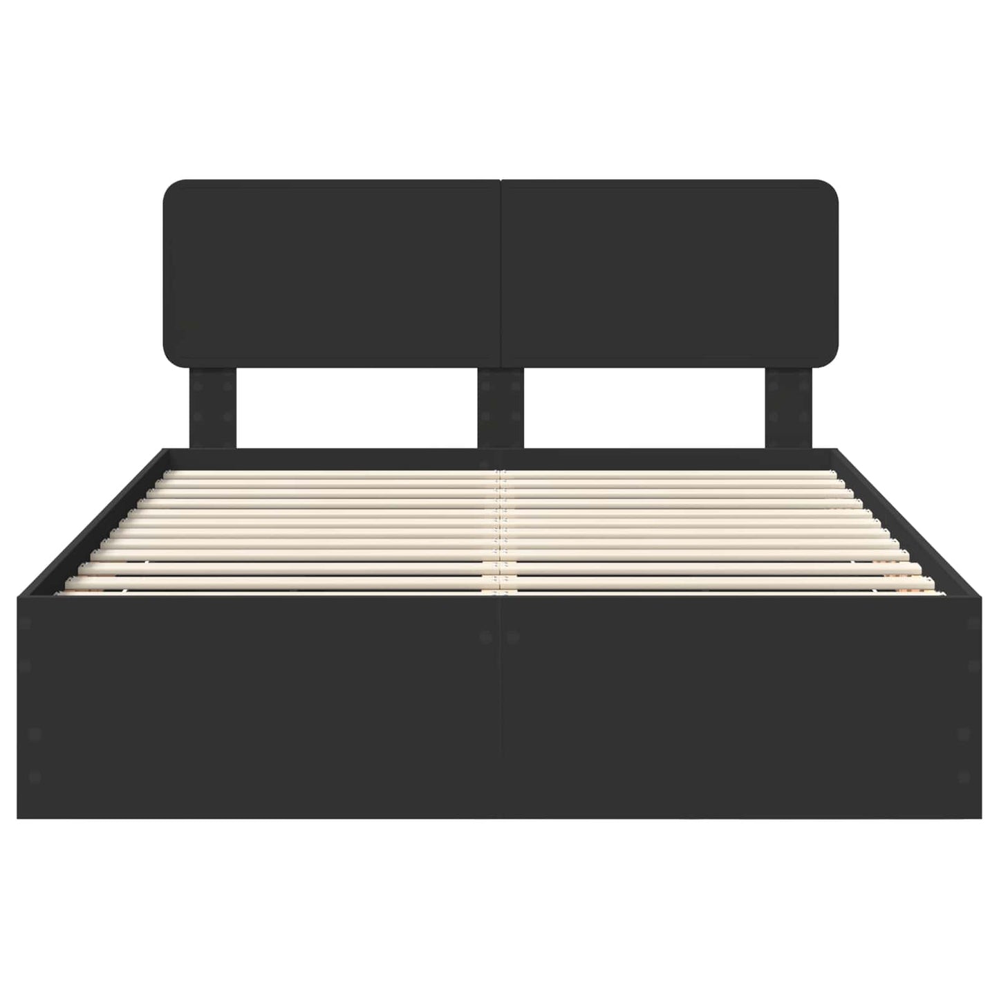 Bed Frame with Drawer Black 160 x 200 cm Engineered Wood
