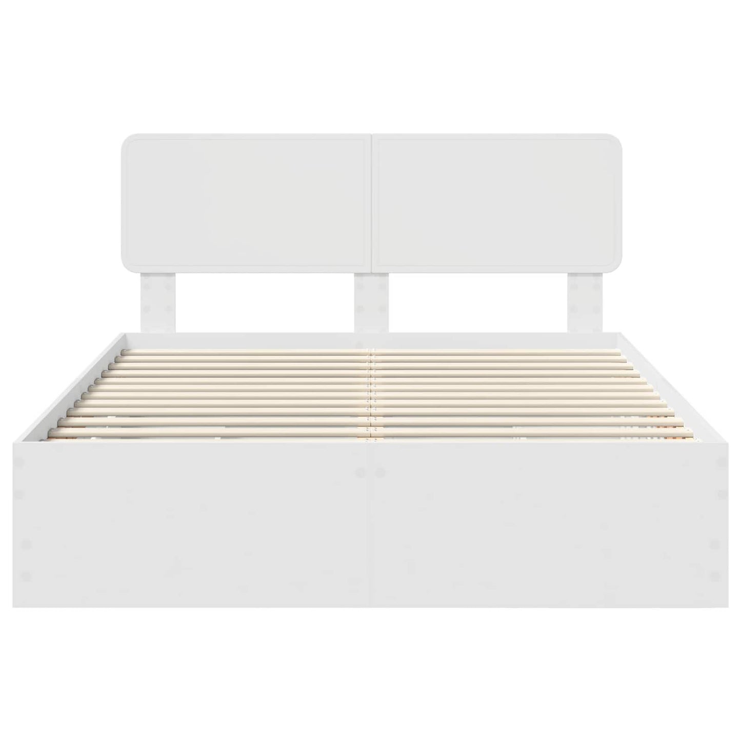 Bed Frame with Drawer White 150 x 200 cm Engineered Wood