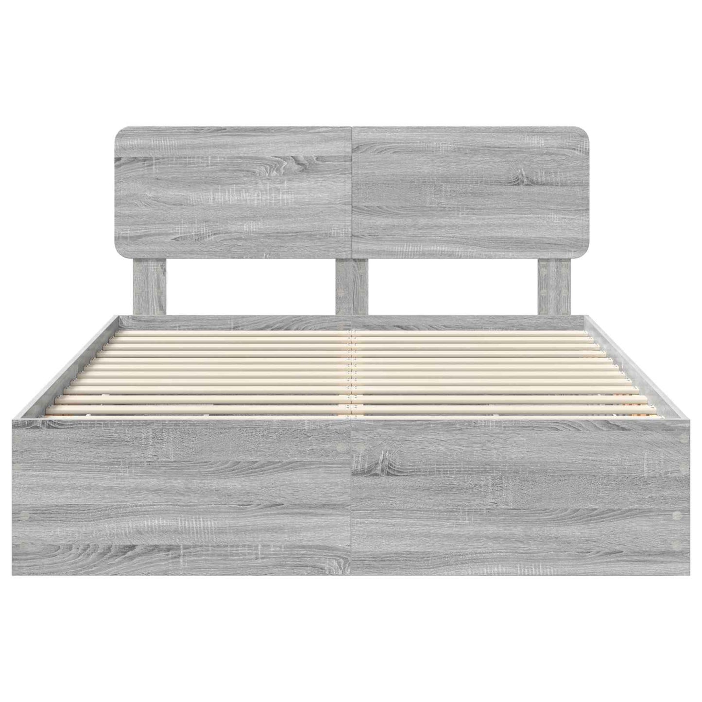 Bed Frame with Drawer Grey Sonoma 150 x 200 cm Engineered Wood