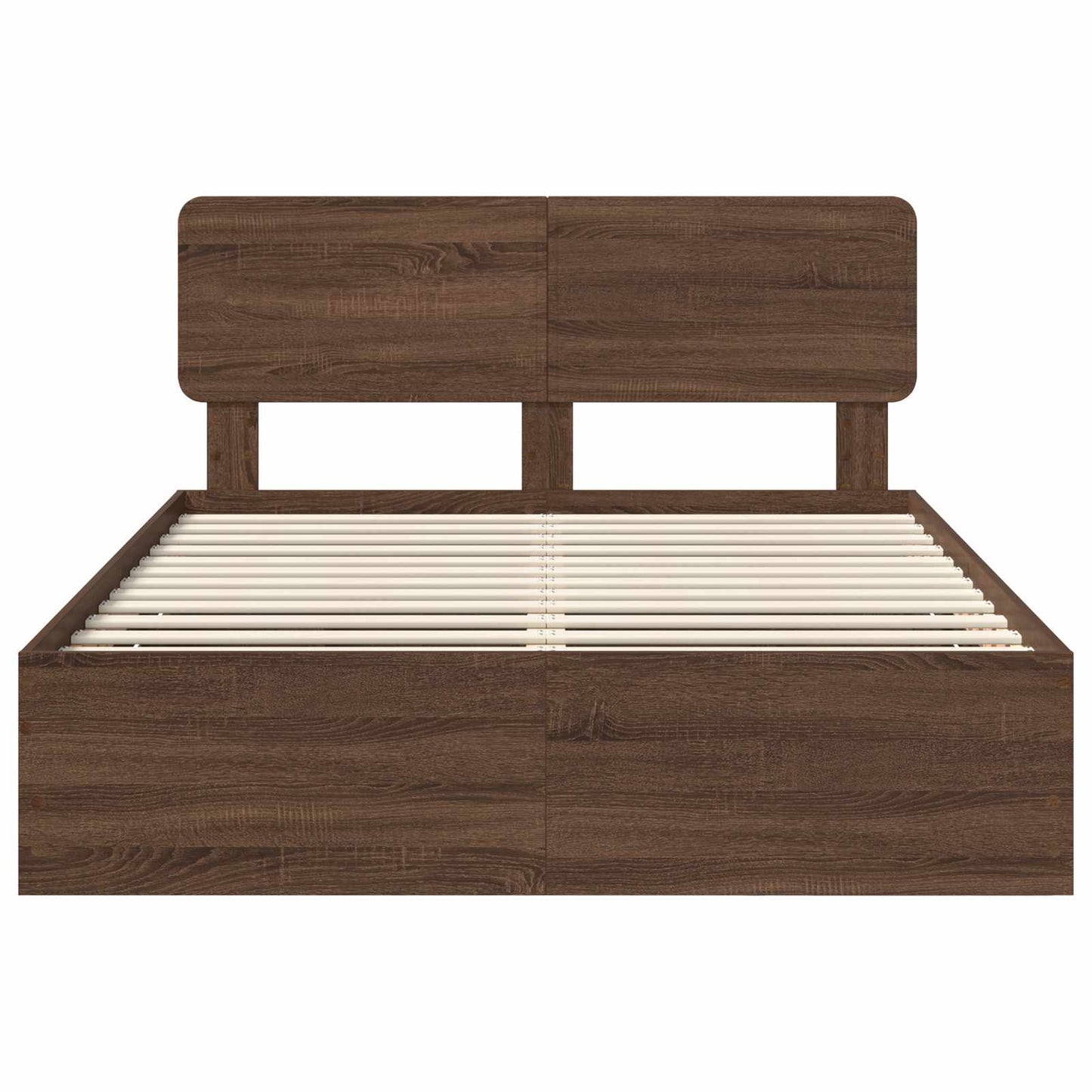 Bed Frame with Drawer Brown Oak 150 x 200 cm Engineered Wood
