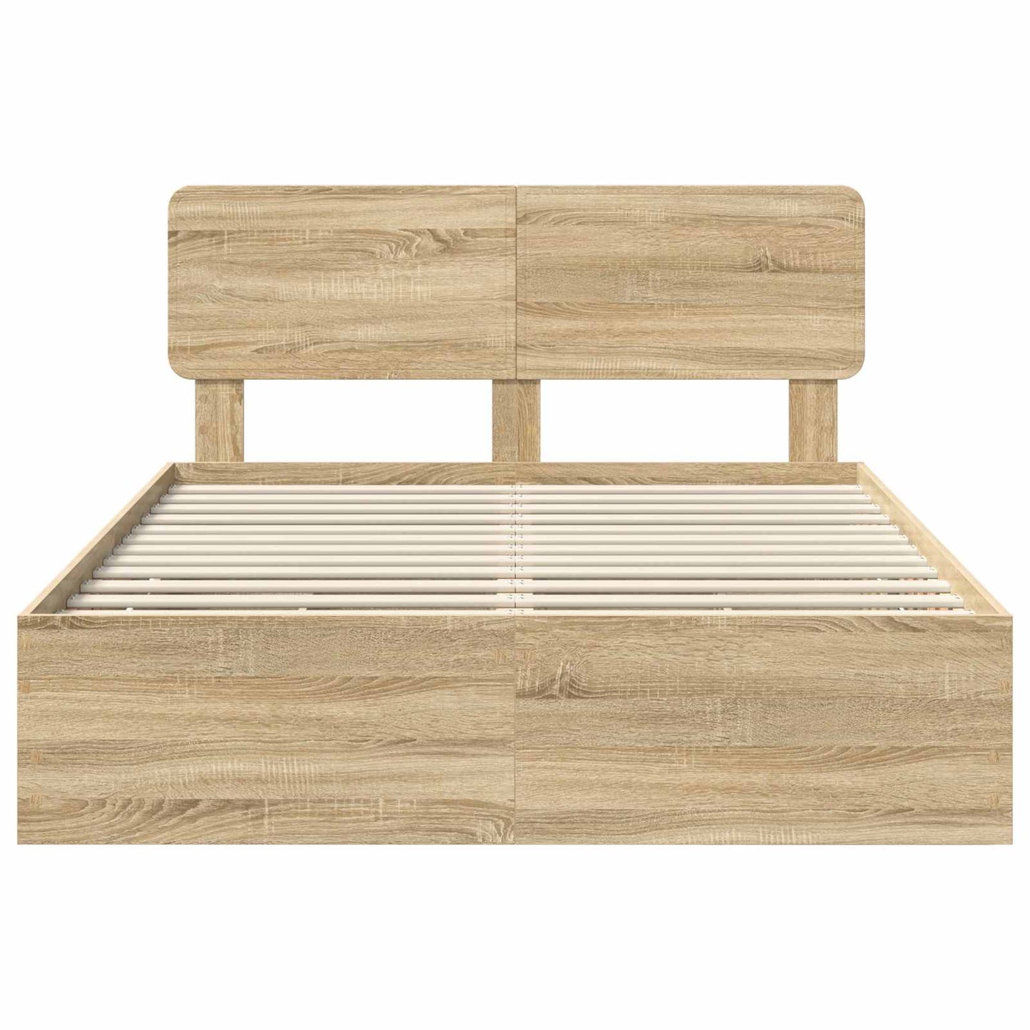 Bed Frame with Drawer Sonoma Oak 140 x 200 cm Engineered Wood
