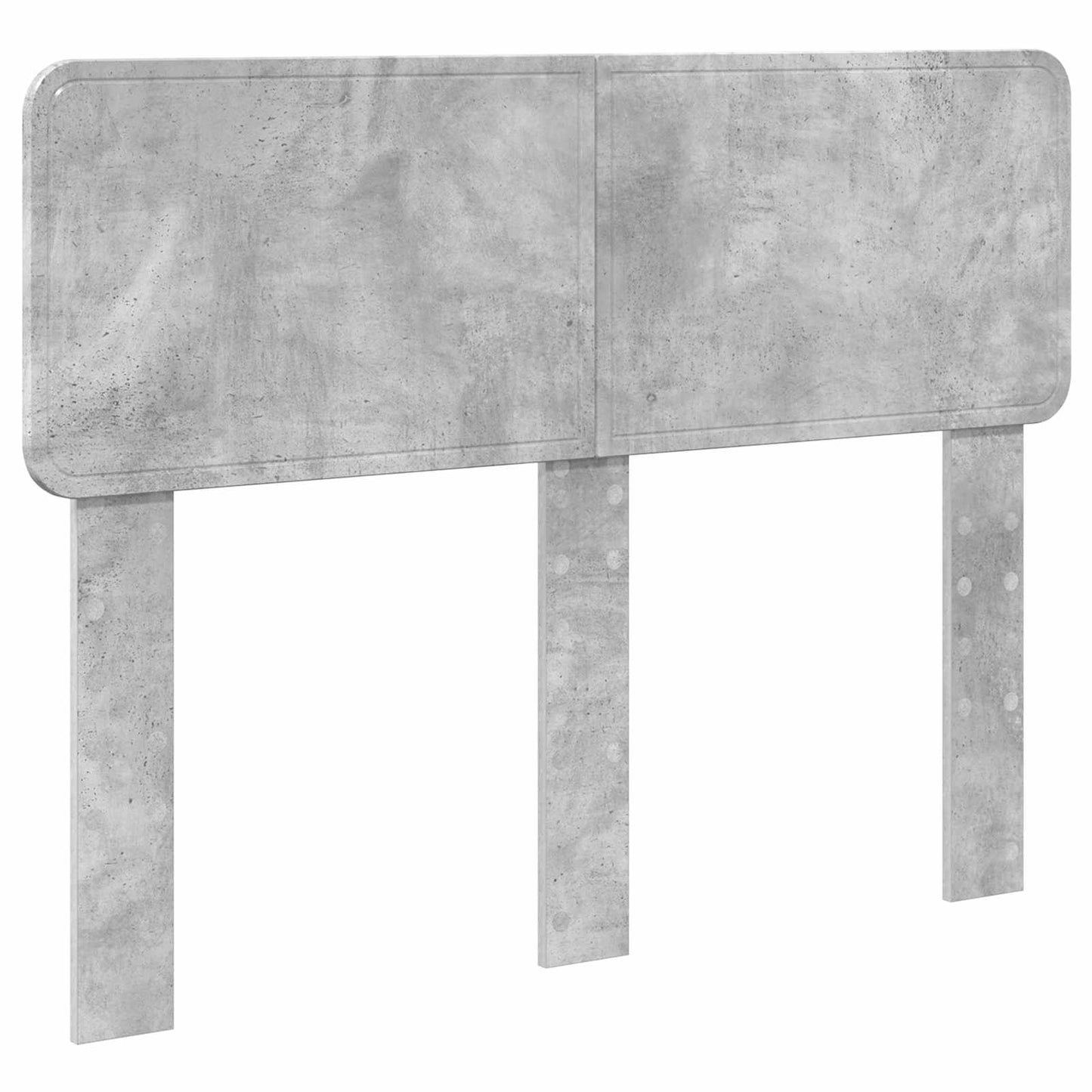 Bed Frame Concrete Grey 135 x 190 cm Engineered Wood