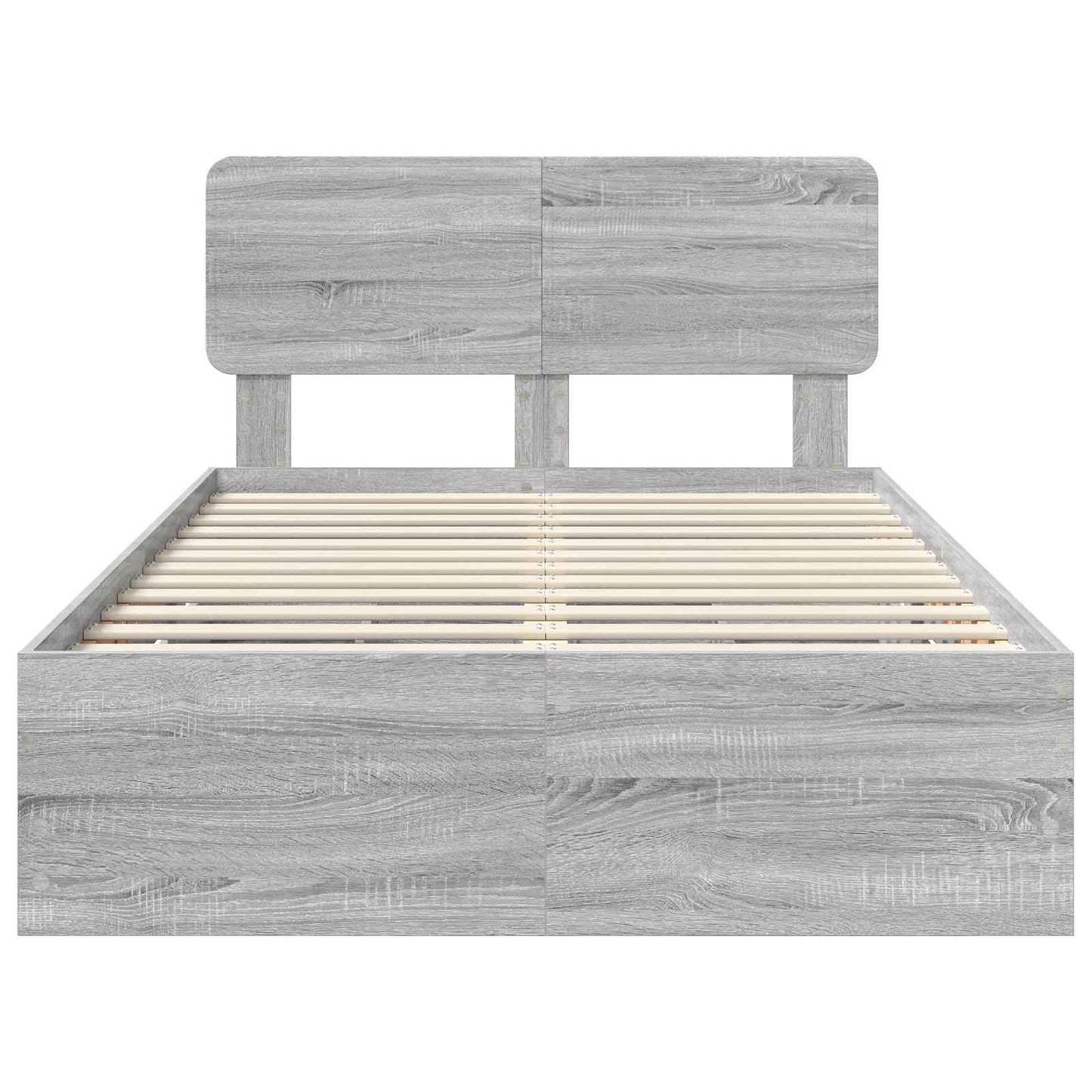 Bed Frame with Drawer Grey Sonoma 120 x 190 cm Engineered Wood