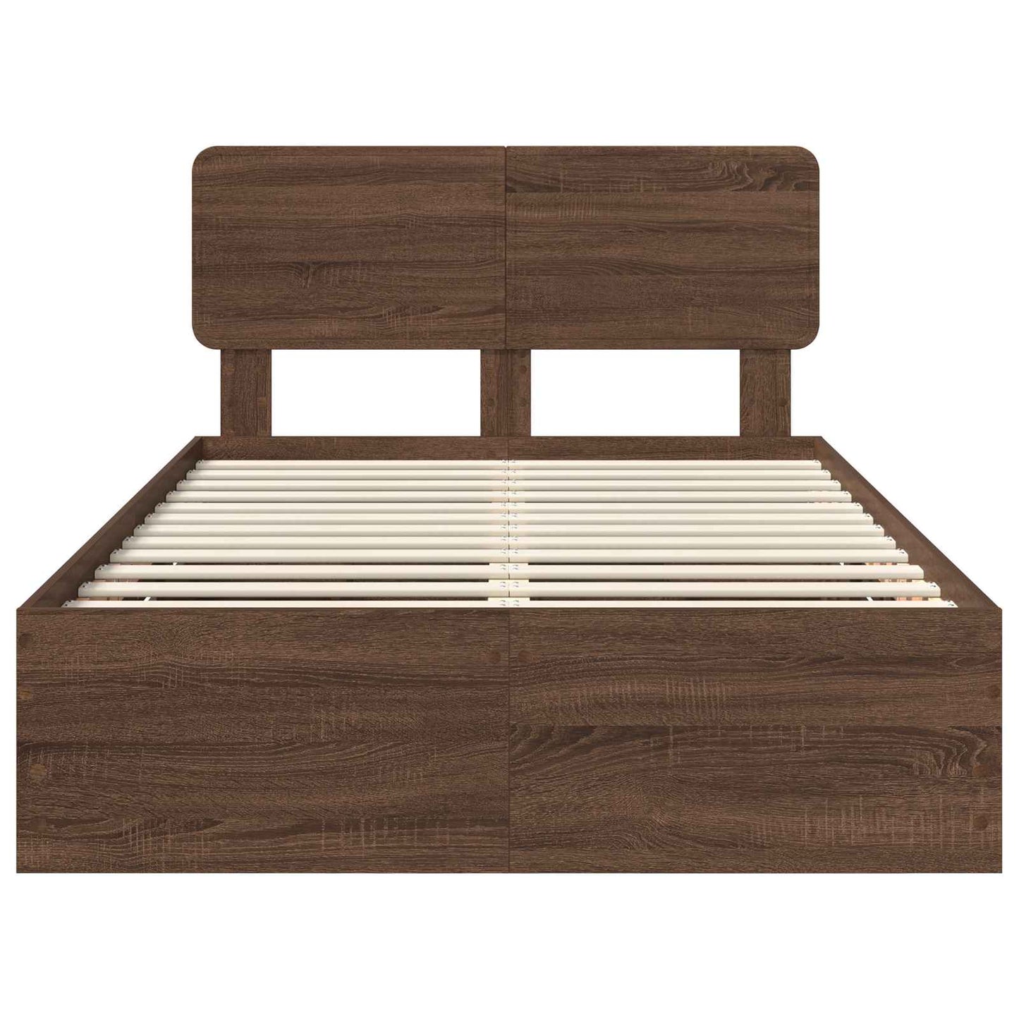 Bed Frame with Drawer Brown Oak 120 x 190 cm Engineered Wood
