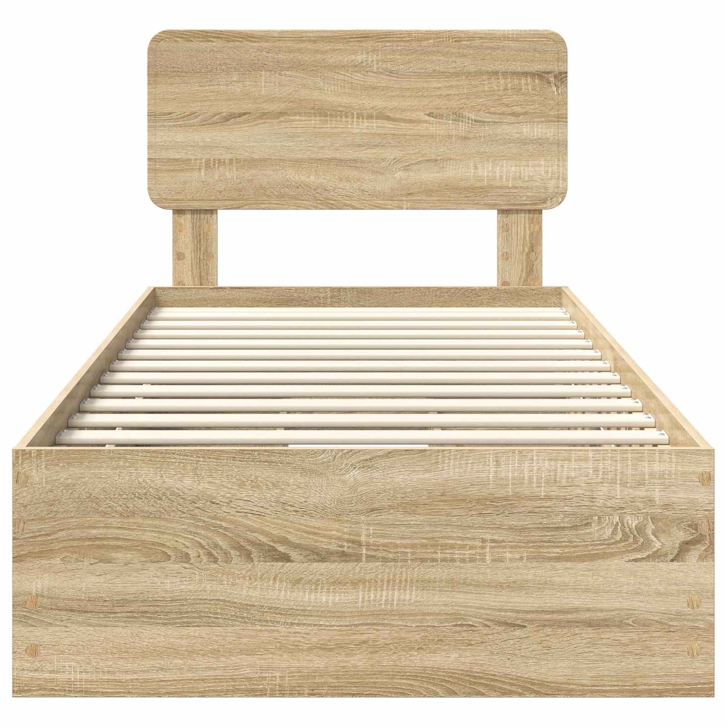 Bed Frame with Drawer Sonoma Oak 75 x 190 cm Engineered Wood