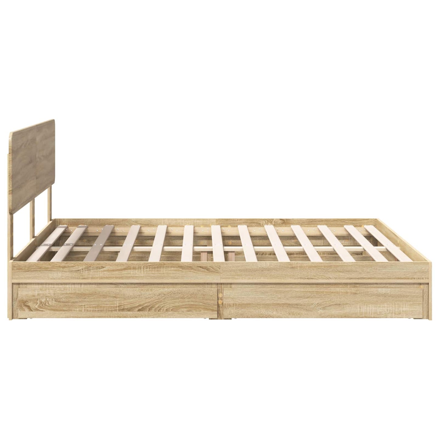 Storage Bed with Drawer Sonoma Oak 180 x 200 cm Engineered Wood