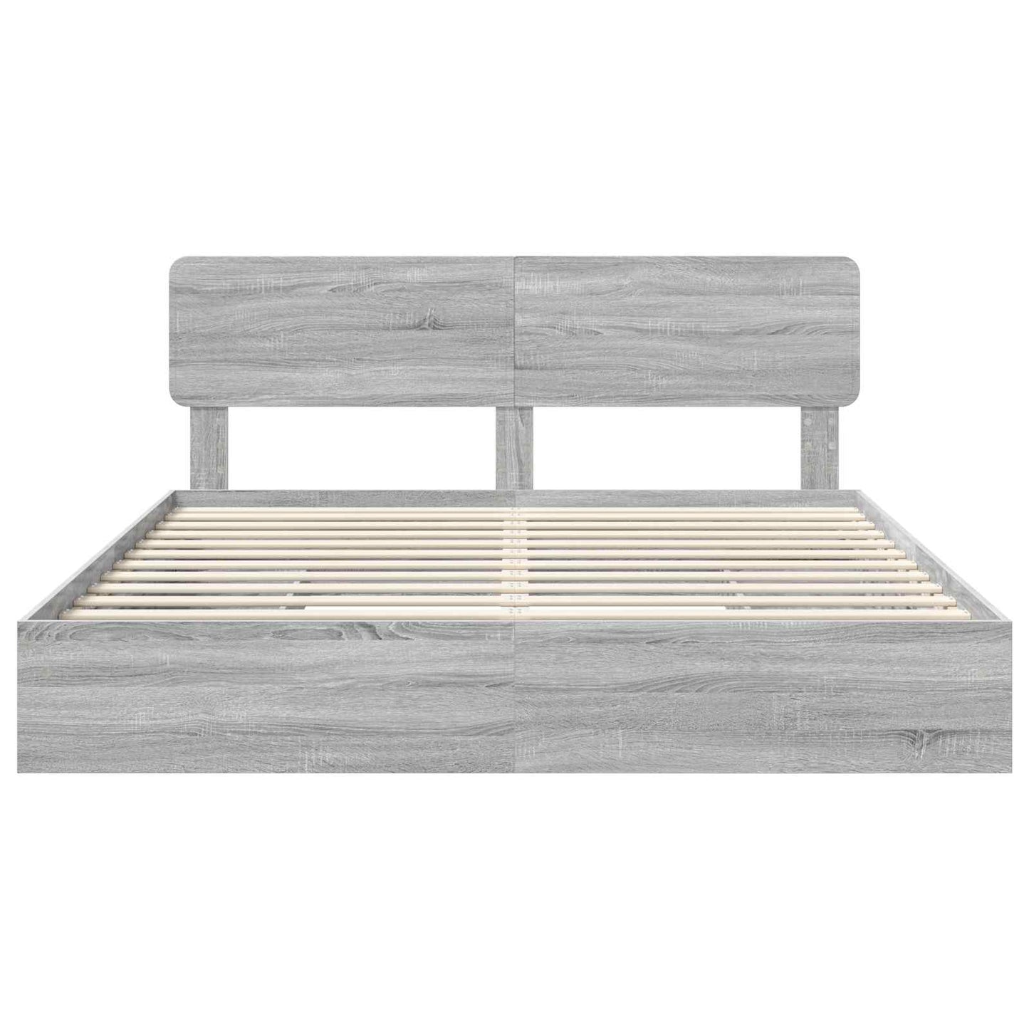 Storage Bed Grey Sonoma 180 x 200 cm Engineered Wood