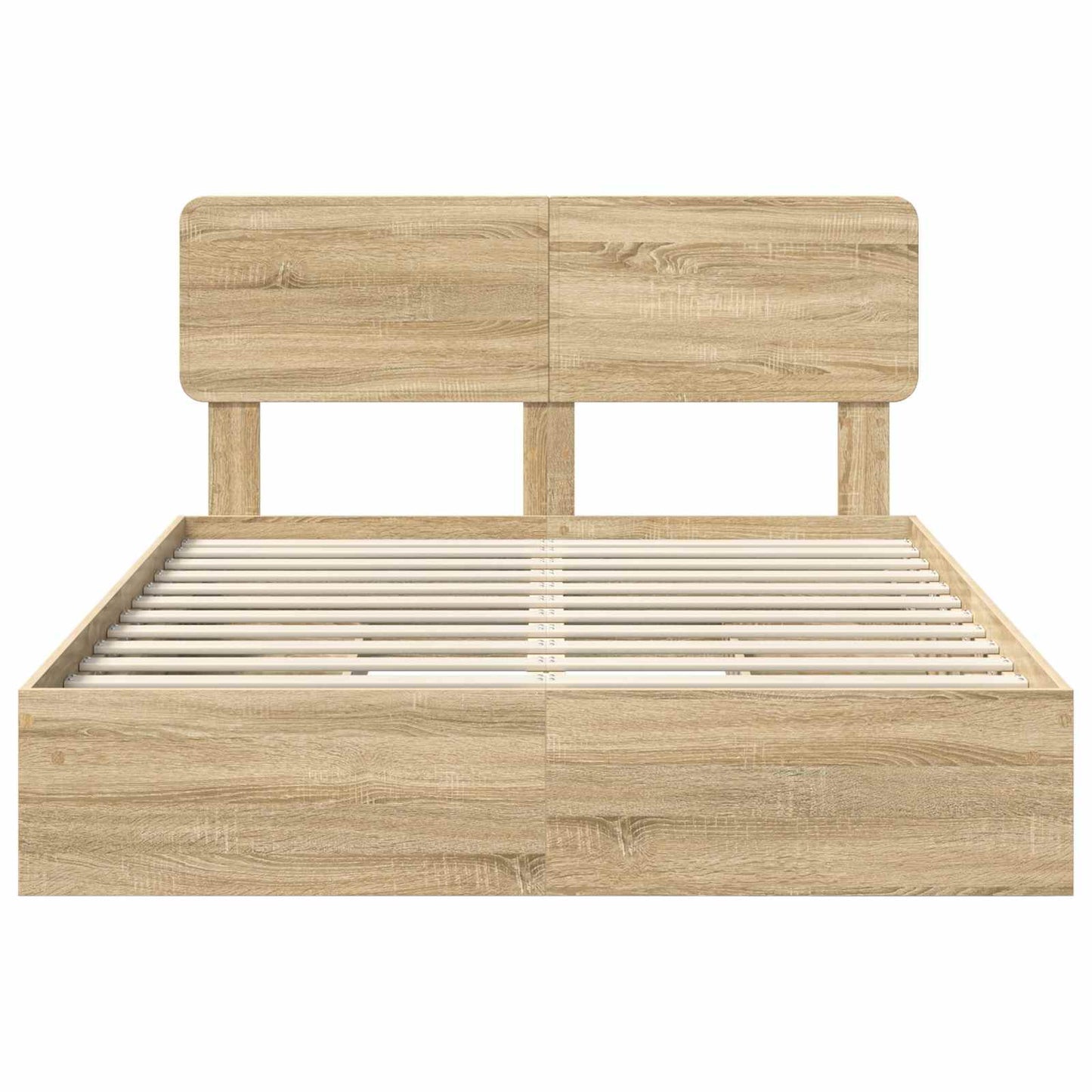 Storage Bed with Drawer Sonoma Oak 150 x 200 cm Engineered Wood